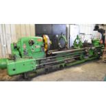 DEAN SMITH & GRACE TYPE 30X144 GAP BED ENGINE LATHE WITH 30" SWING OVER BED, 144" DISTANCE BETWEEN