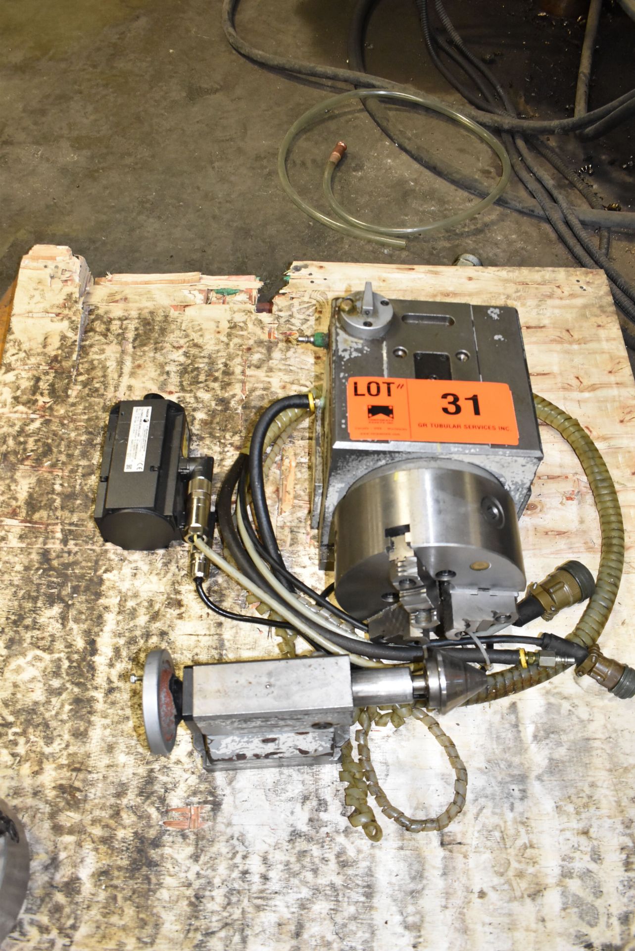 SMW RT160PY 10" ROTARY 3 JAW CHUCK 4TH AXIS WITH TAIL STOCK, S/N N/A (LOCATED AT 3601 75 AVENUE, - Image 5 of 5