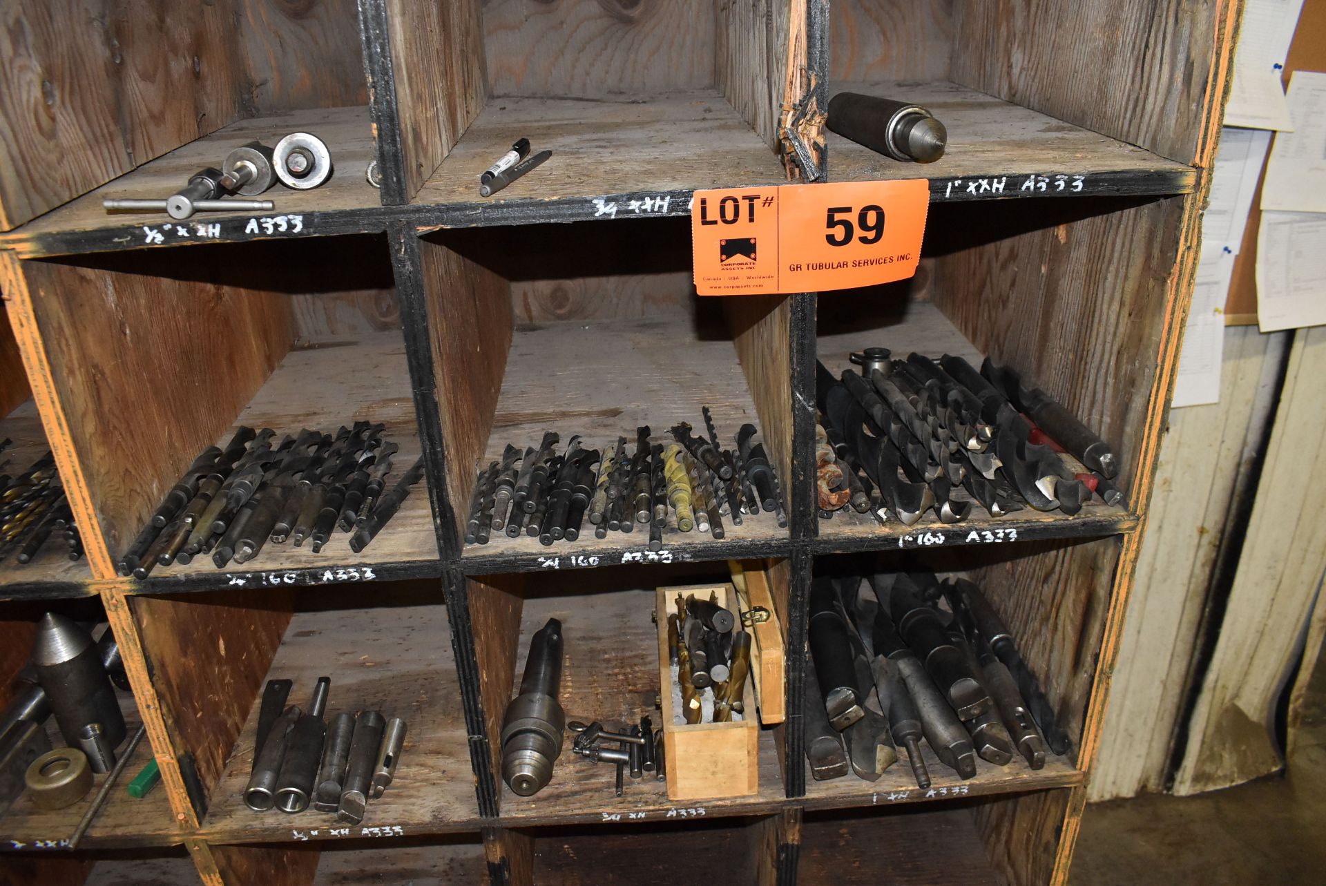 LOT/ CABINET WITH CONTENTS CONSISTING OF DRILLS AND TOOLING - Image 2 of 3