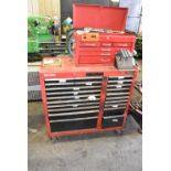 LOT/ CRAFTSMAN TOOL CABINET WITH CONTENTS CONSISTING OF HAND TOOLS