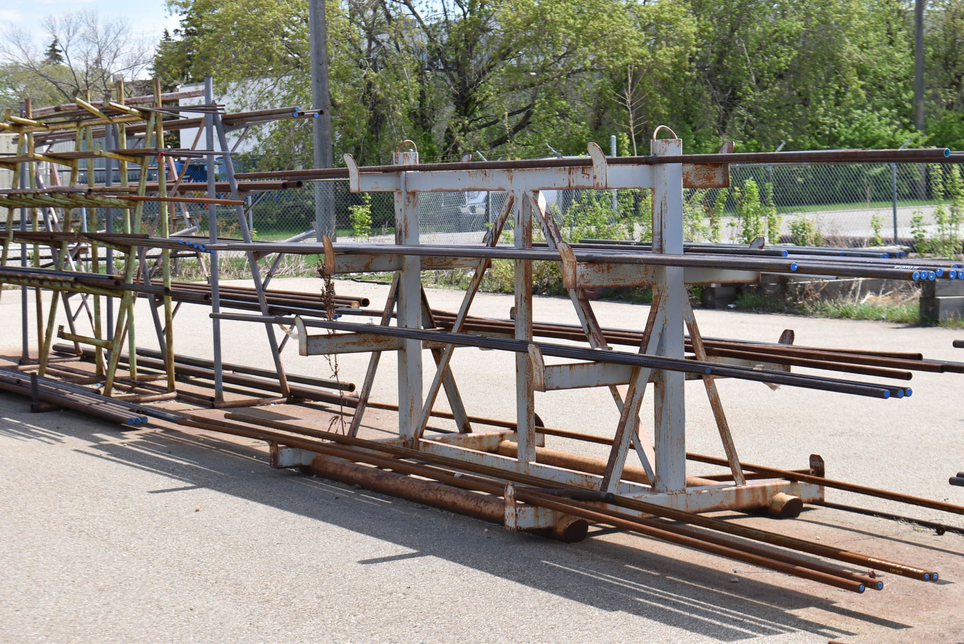 LOT/ (5) DOUBLE SIDED MATERIAL STORAGE RACKS (NO CONTENTS) - Image 4 of 5