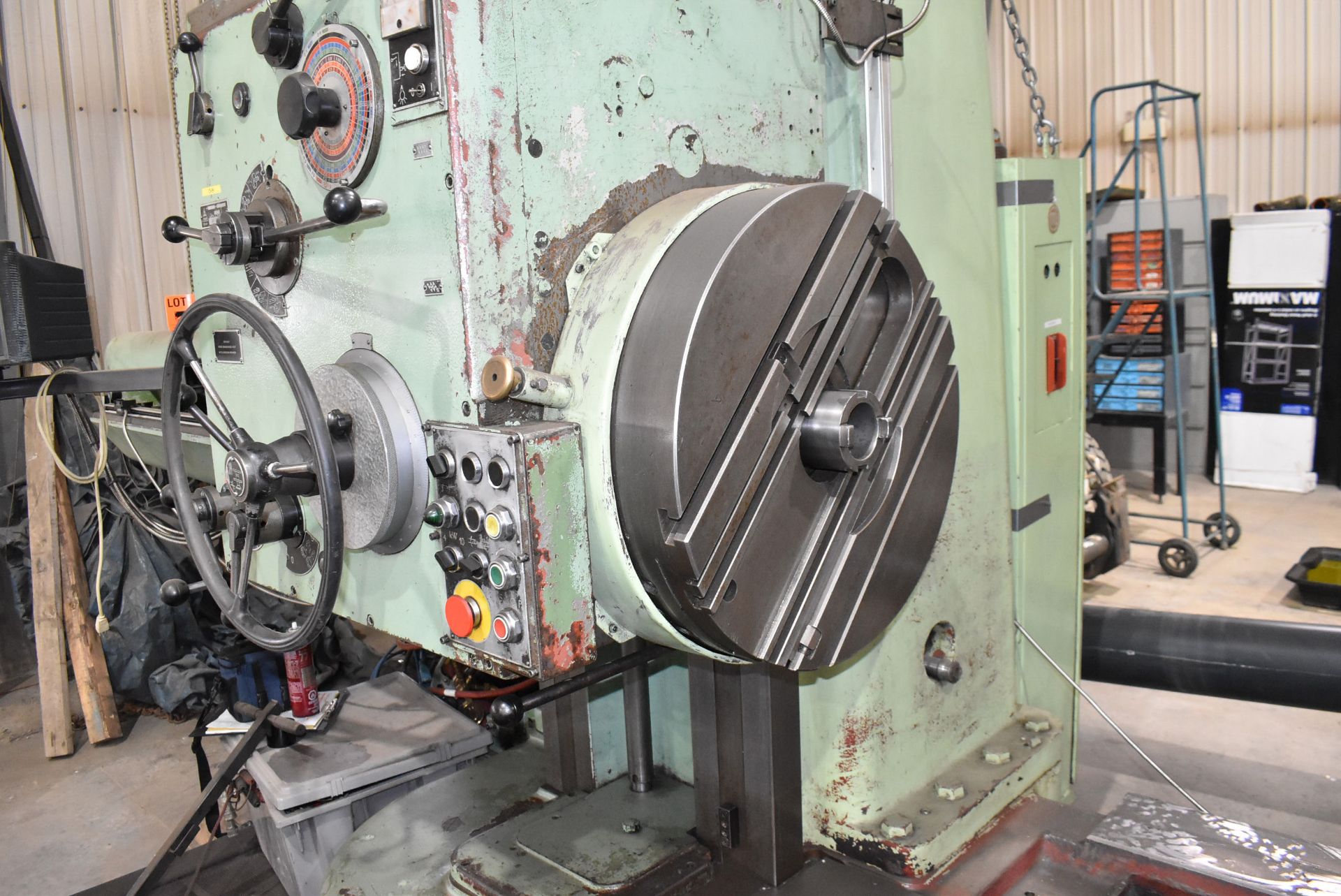 TOS VARNSDORF W100A TABLE TYPE HORIZONTAL BORING MILL WITH 4" SPINDLE, 49.2" X 49.2" ROTARY POWER - Image 8 of 19