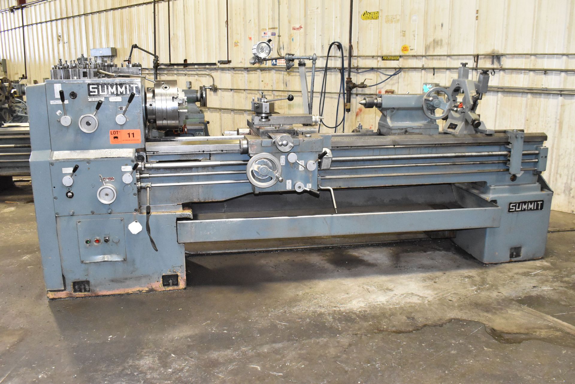 SUMMIT GAP BED ENGINE LATHE WITH 20" SWING OVER BED, 28" SWING IN GAP, 88" DISTANCE BETWEEN CENTERS, - Image 2 of 10