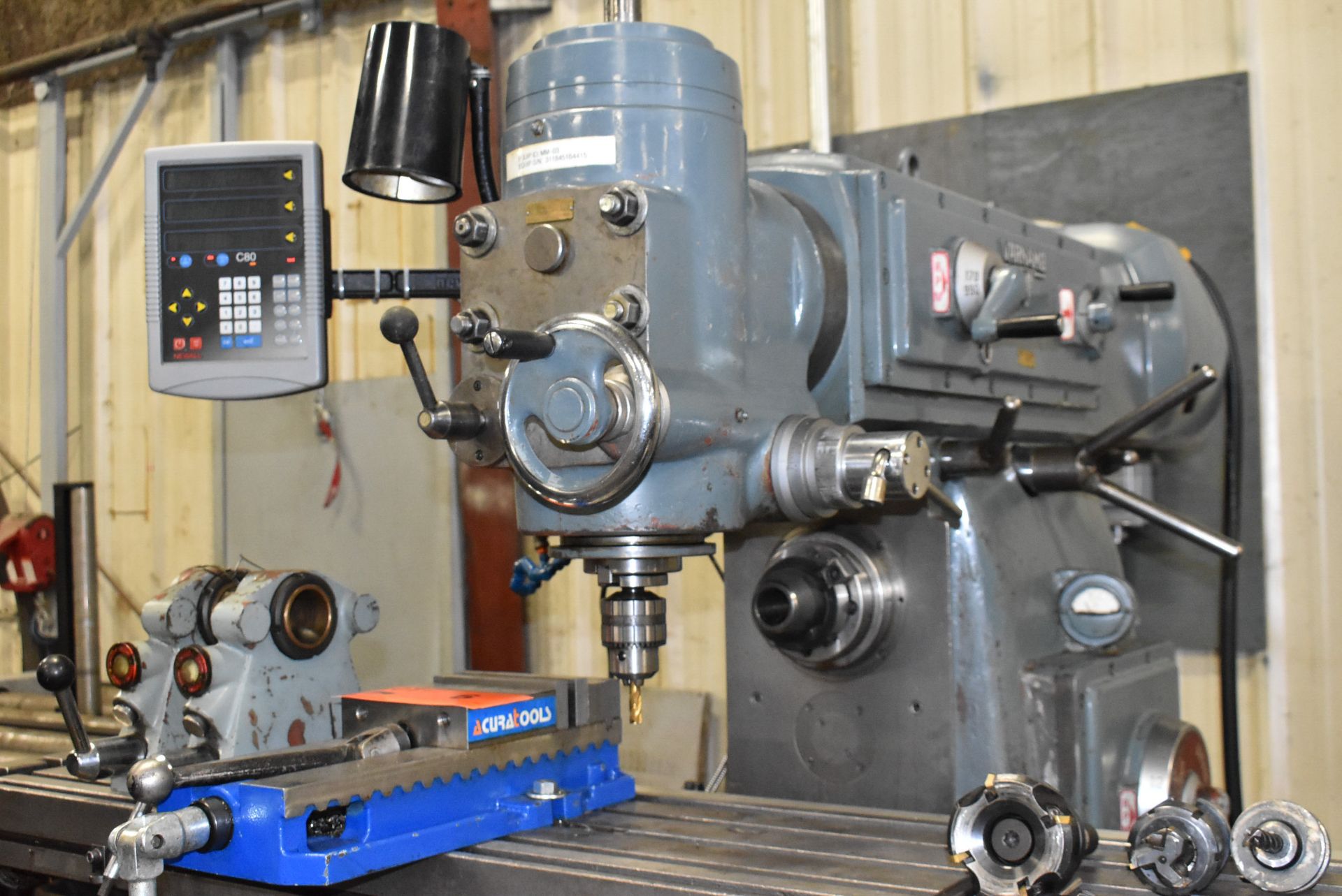 VARNAMO V-2H UNIVERSAL MILLING MACHINE WITH 12"X60" TABLE, VERTICAL SPINDLE SPEEDS TO 2400 RPM, - Image 2 of 15