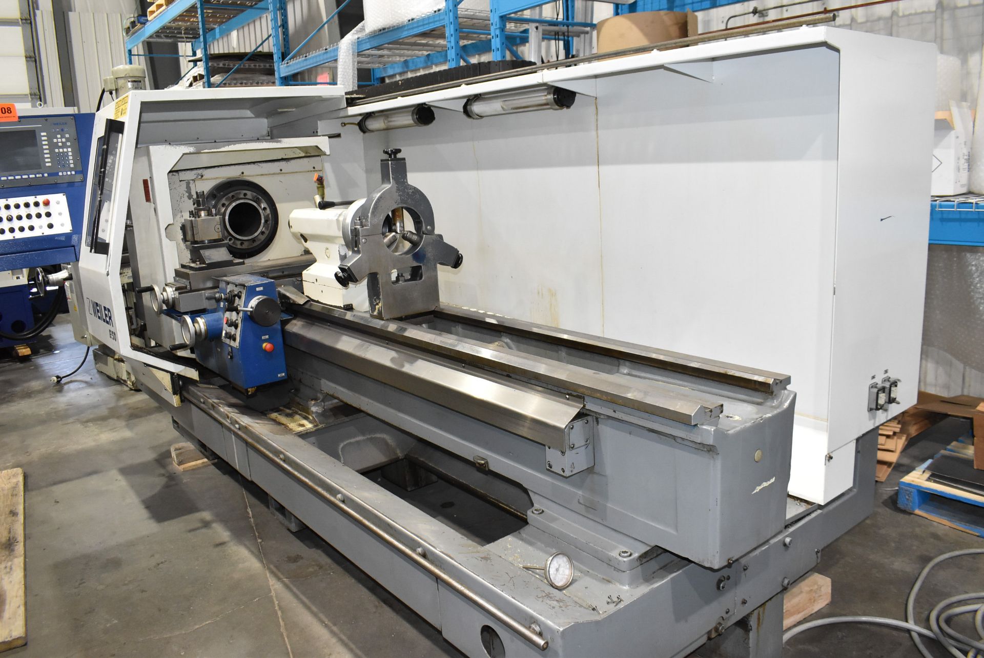 WEILER (2013) E50X2000-165 CNC LATHE WITH WEILER CNC CONTROL, 4-JAW CHUCK, 22.44" SWING OVER BED, - Image 4 of 11