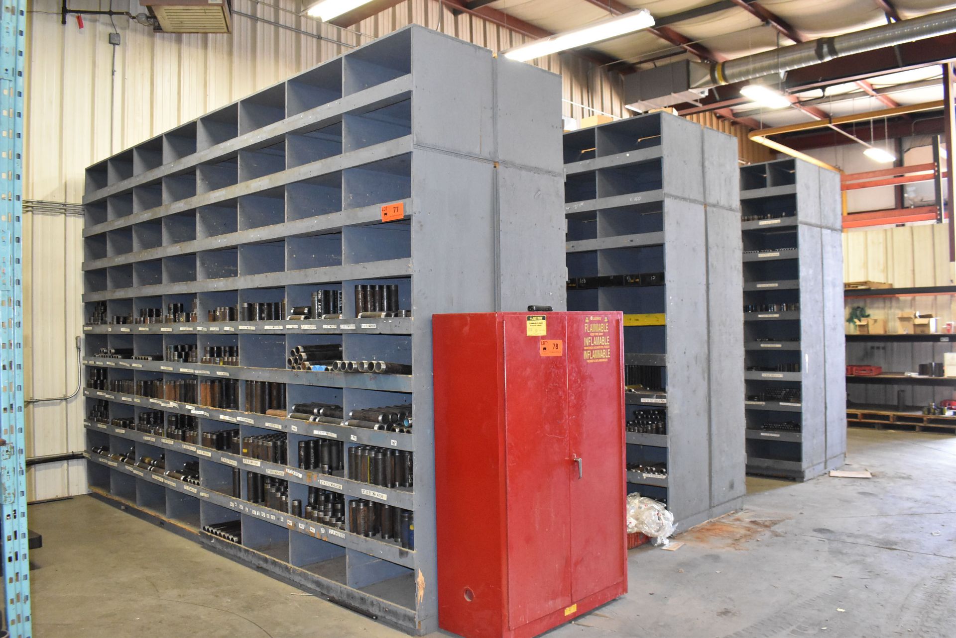 LOT/ (6) WOODEN PIGEON HOLE STORAGE CABINETS