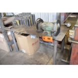 GENERAL DOUBLE END BENCH GRINDER WITH SHOP TABLE