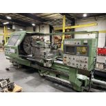 MORI SEIKI LL8-B CNC LATHE WITH FANUC CNC CONTROL, 40" 4-JAW CHUCK, 51" SWING OVER BED, 80" DISTANCE
