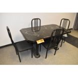 LOT/ TABLE AND CHAIRS