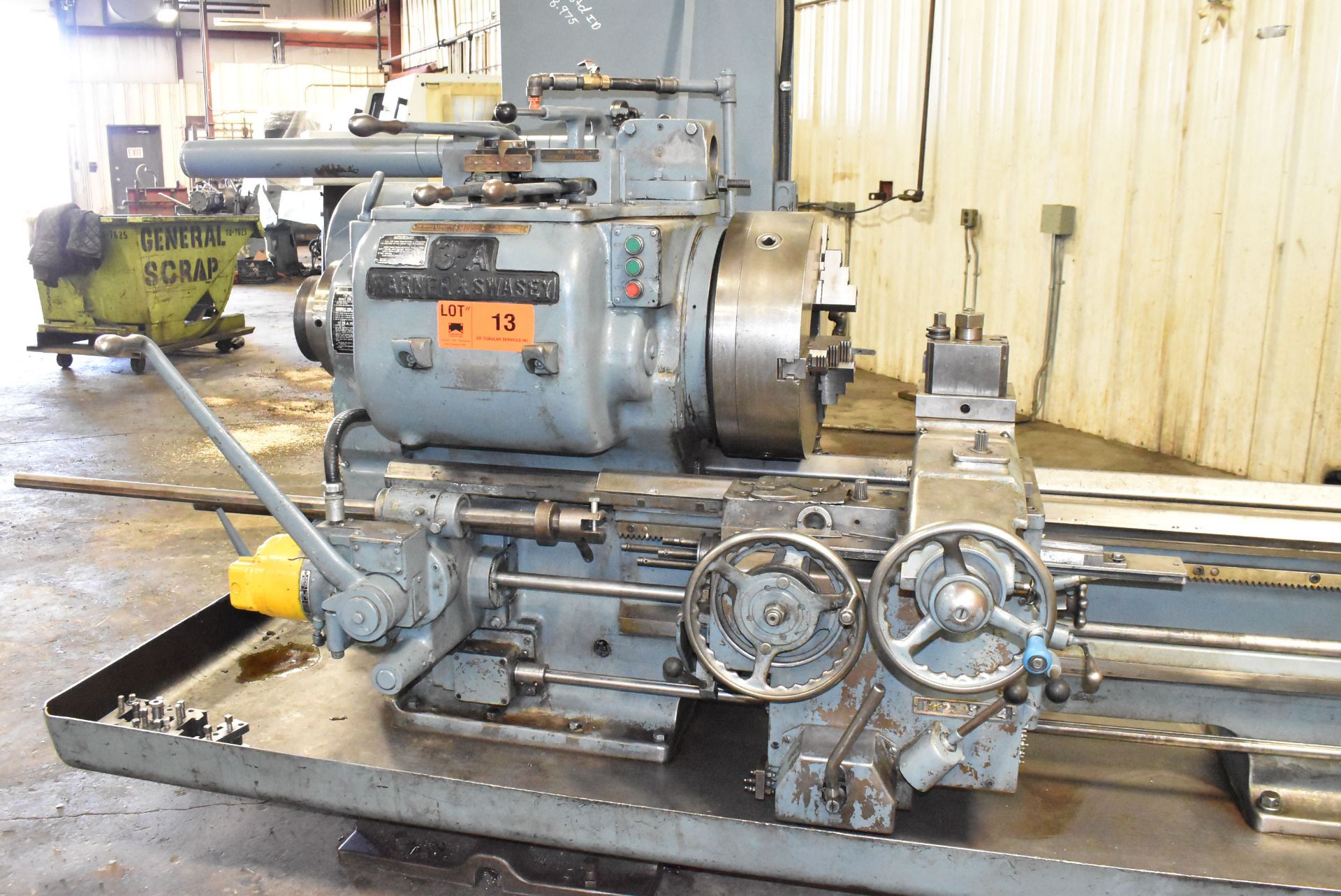 WARNER & SWASEY 3A TURRET LATHE WITH 24" SWING OVER BED, 52" DISTANCE BETWEEN CENTERS, 6.25" SPINDLE - Image 2 of 9