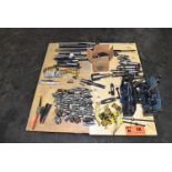 LOT/ CONTENTS OF PALLET CONSISTING OF TAPS, DRILLS AND TIE DOWN CLAMPING