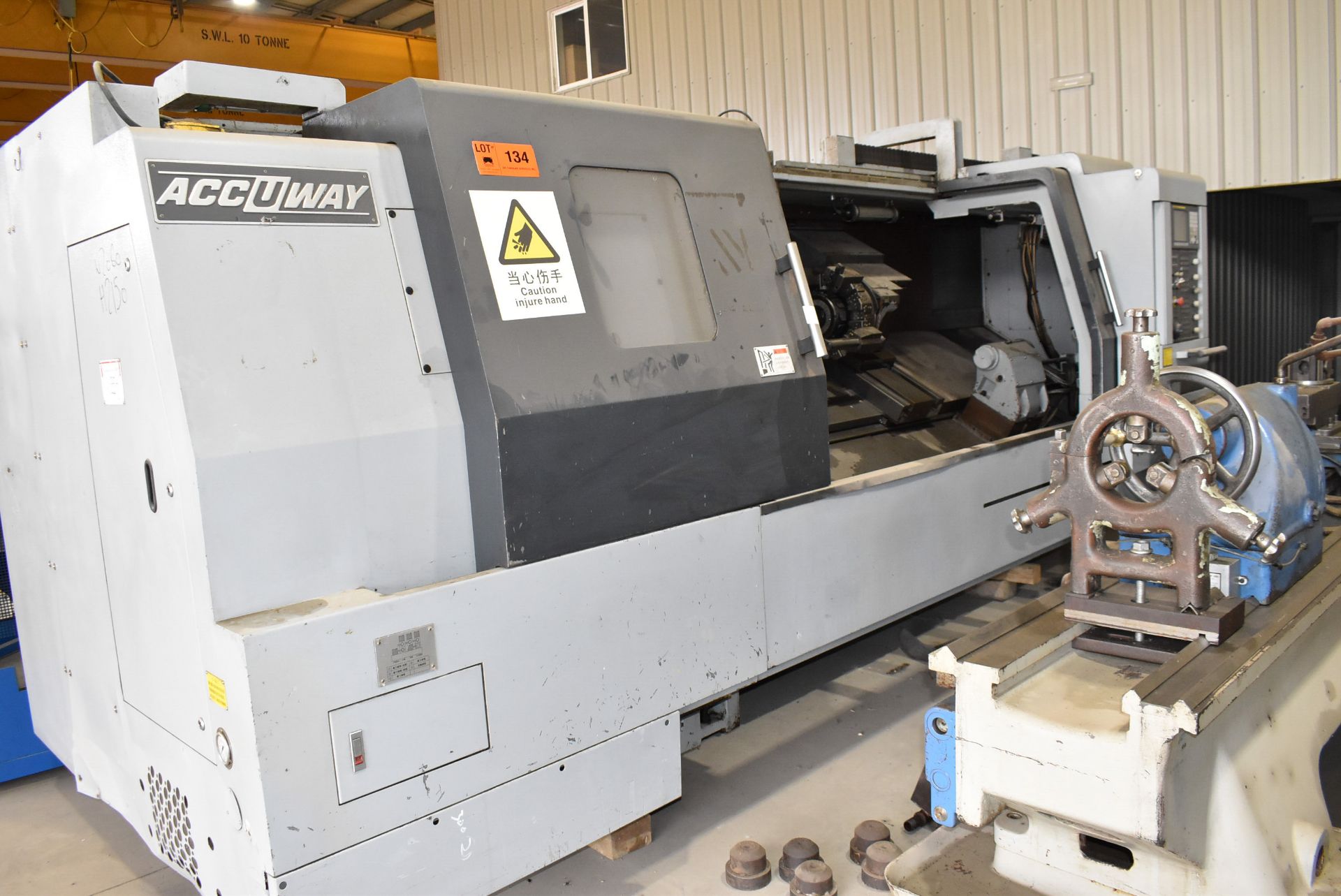 ACCUWAY (2012) UT-300LX CNC SLANT BED TURNING CENTER WITH FANUC 0I-TD CNC CONTROL, 22" 3-JAW - Image 2 of 29