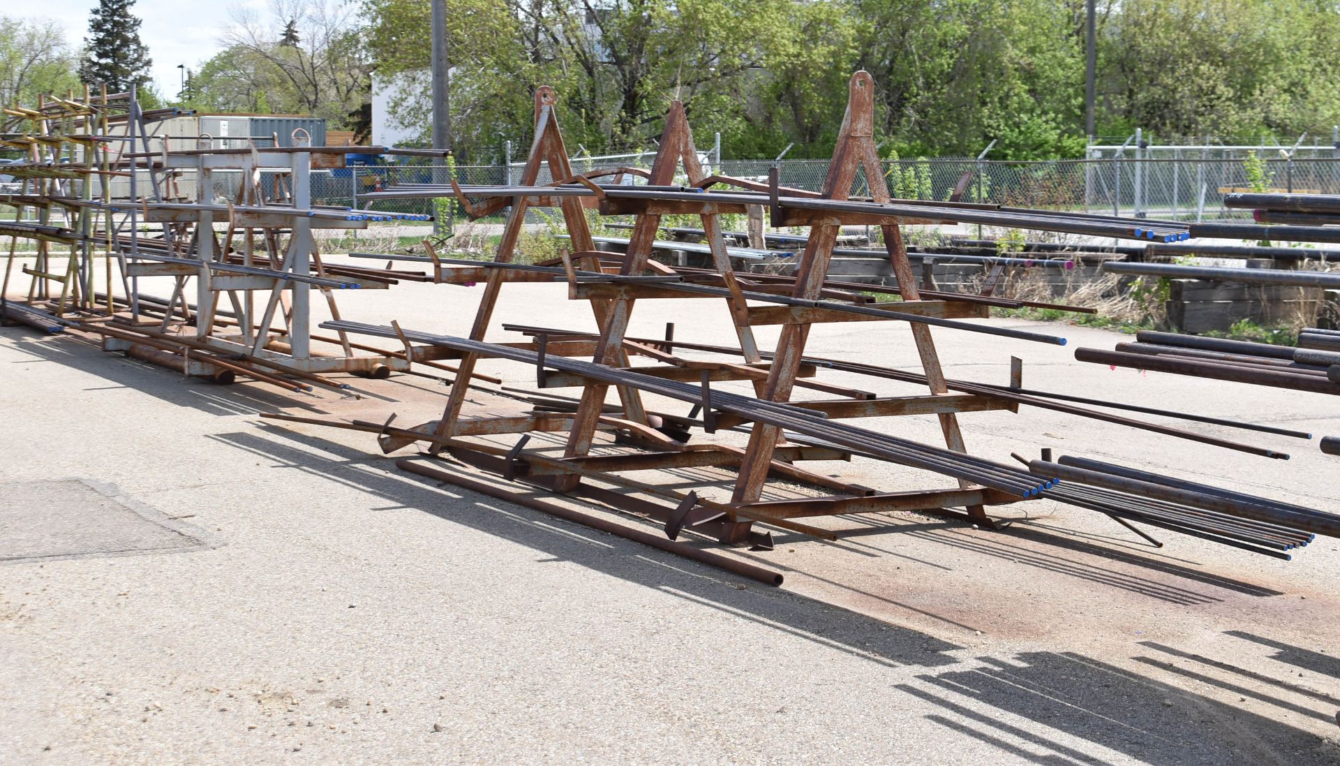 LOT/ (5) DOUBLE SIDED MATERIAL STORAGE RACKS (NO CONTENTS) - Image 3 of 5