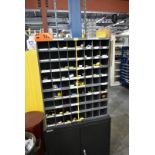 LOT/ PIGEON HOLE CABINET WITH CARBIDE INSERTS [RIGGING FOR LOT #120 - $25 CAD PLUS APPLICABLE