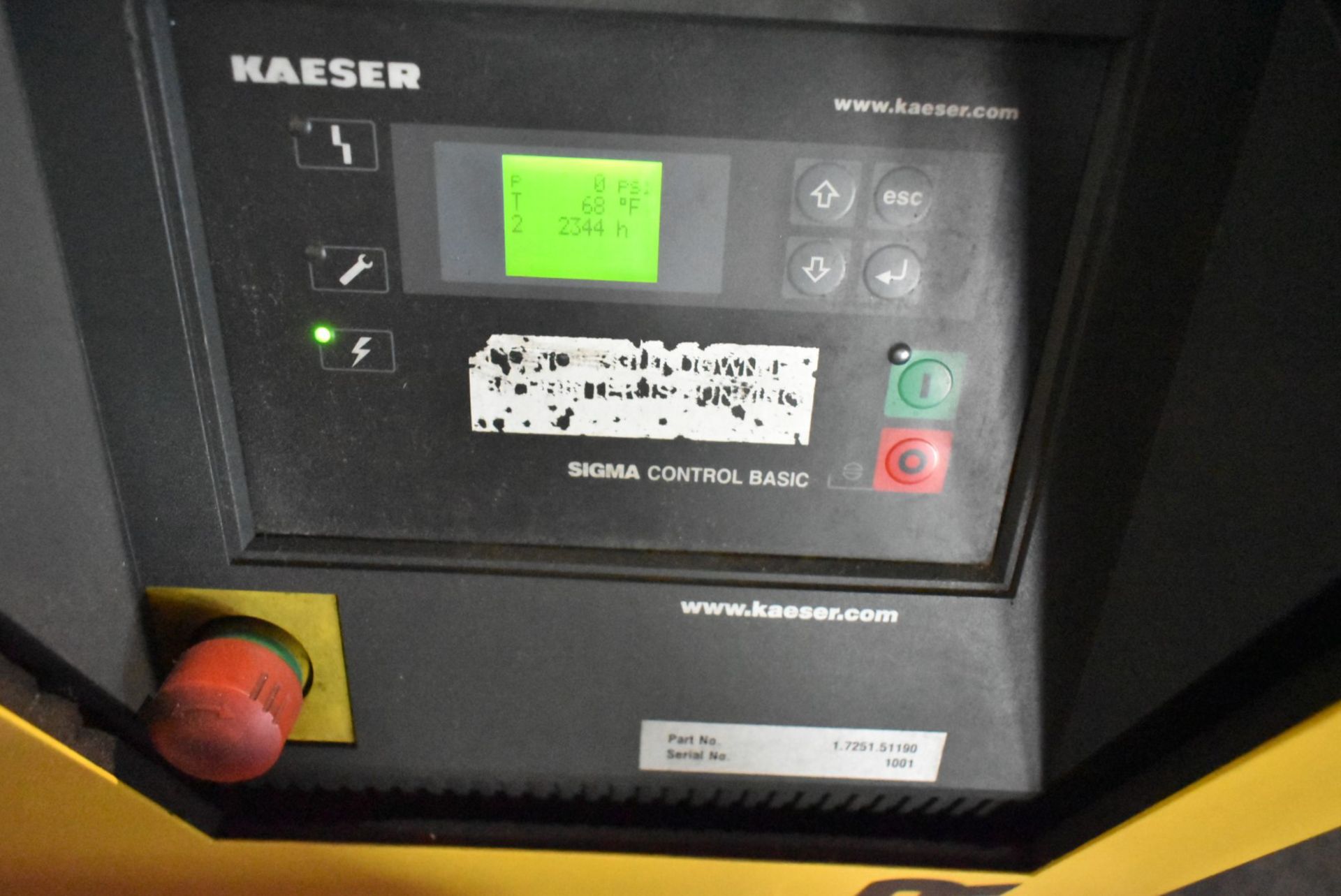 KAESER SX4 ROTARY SCREW COMPRESSOR WITH 22,374HRS (RECORDED ON METER @ TIME OF LISTING) S/N: 1001 ( - Image 2 of 2