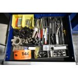 LOT/ CONTENTS OF DRAWER CONSISTING OF CARBIDE INSERT TOOLING AND FACE MILLS [RIGGING FOR LOT #