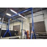 MFG N/A 14' A-FRAME ROLLING GANTRY WITH CM 2 TON CAPACITY HOIST S/N: N/A (CI)