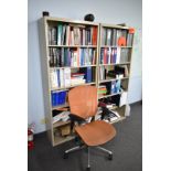 LOT/ BALANCE OF OFFICE CONSISTING OF BOOKSHELVES, CABINET AND MONITOR (NO PC'S)