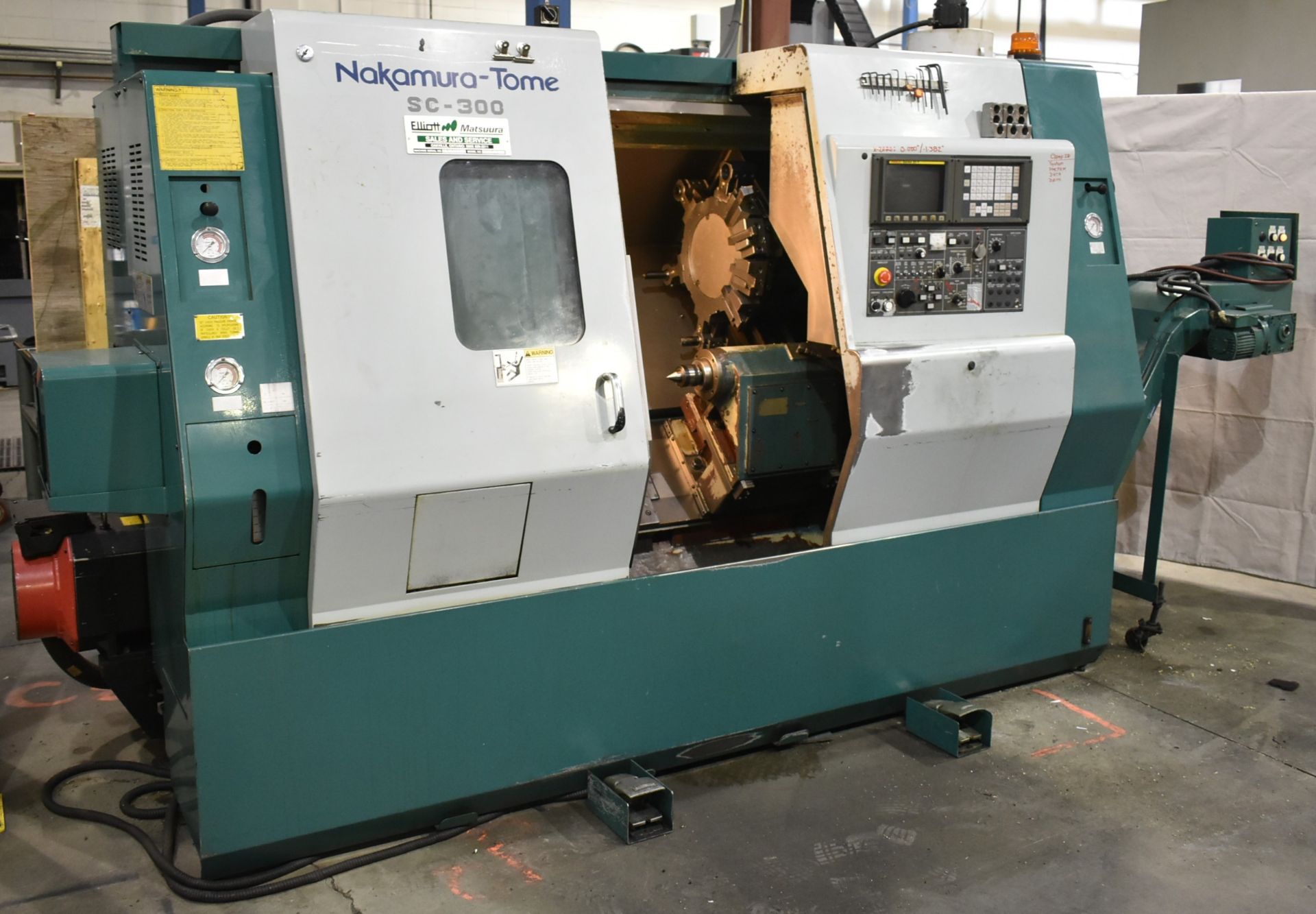 NAKAMURA TOME (2004) SC-300 CNC TURNING CENTER WITH FANUC SERIES 21T CNC CONTROL, KITIGAWA BB12