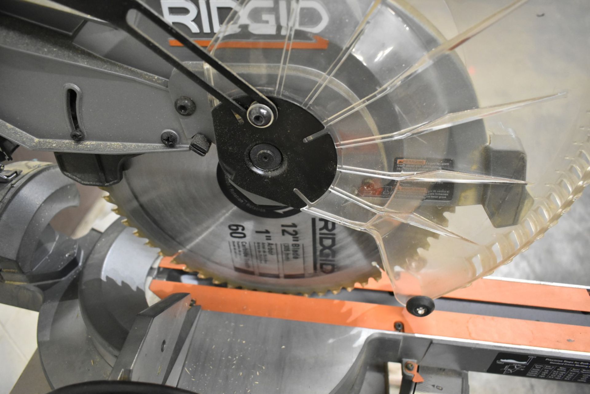 RIDGID 12" MITRE SAW [RIGGING FOR LOT #208 - $25 CAD PLUS APPLICABLE TAXES] - Image 3 of 3