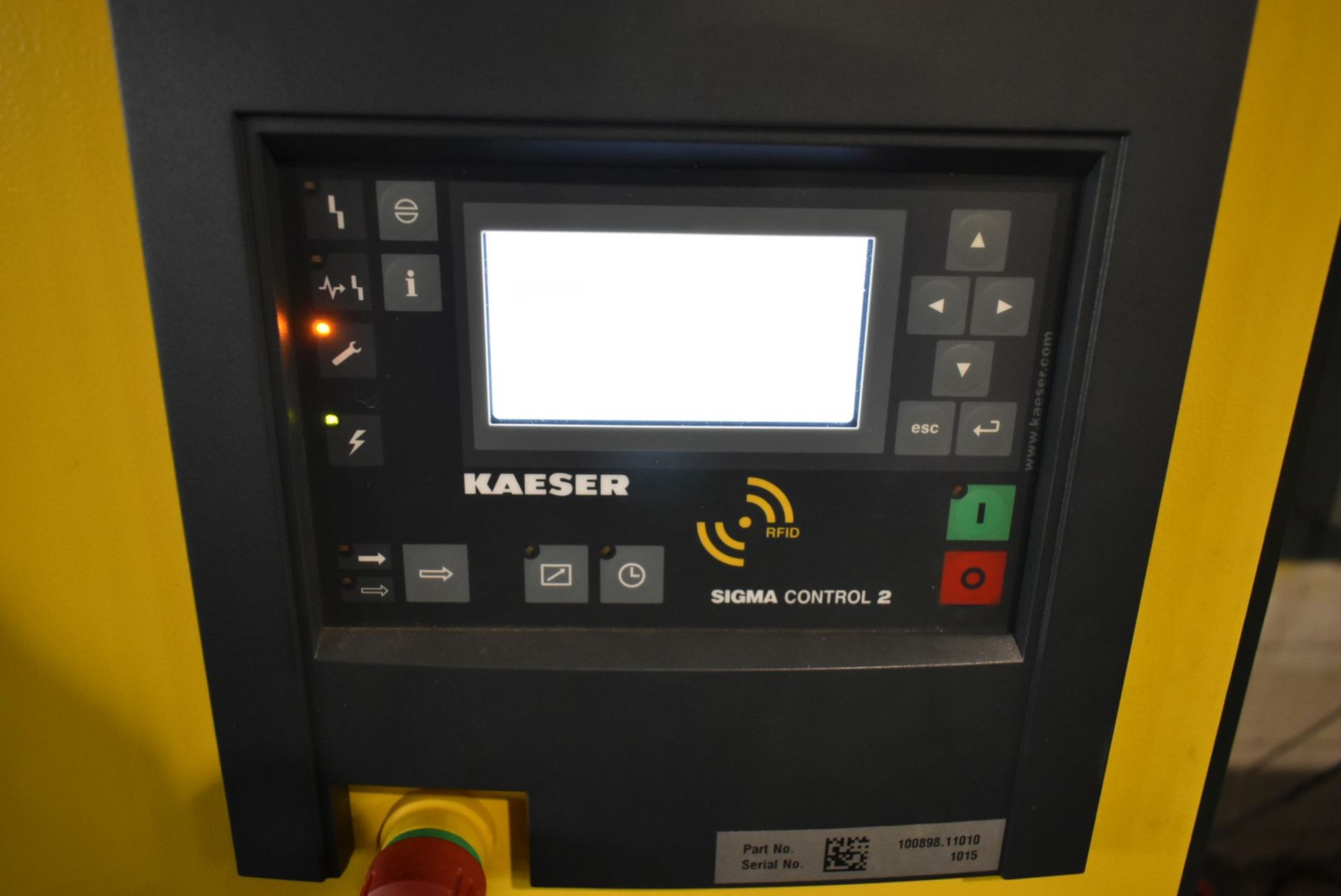 KAESER SX5 ROTARY SCREW COMPRESSOR WITH 2664HRS (RECORDED ON METER @ TIME OF LISTING) S/N: 1015 (CI) - Image 3 of 4