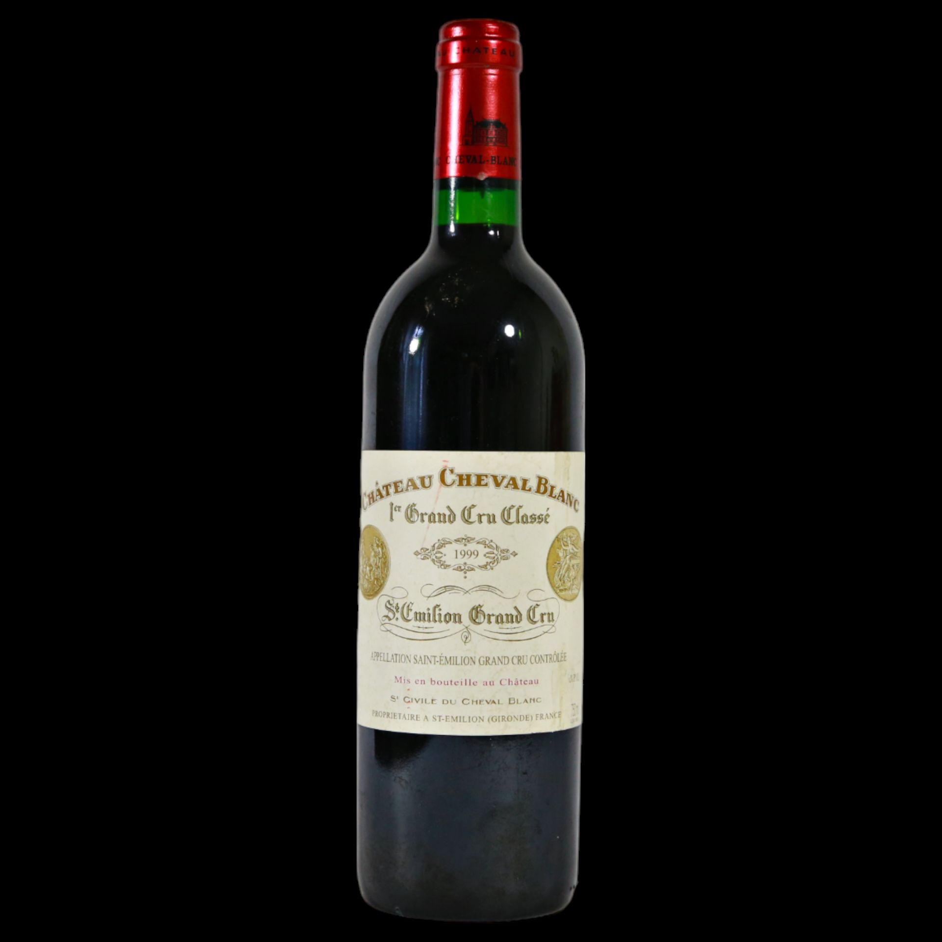 Bottle Vintage Chateau Cheval Blanc 1999, Bordeaux, Saint-Emilion Premier Grand Cru Classe. - Bild 2 aus 15
