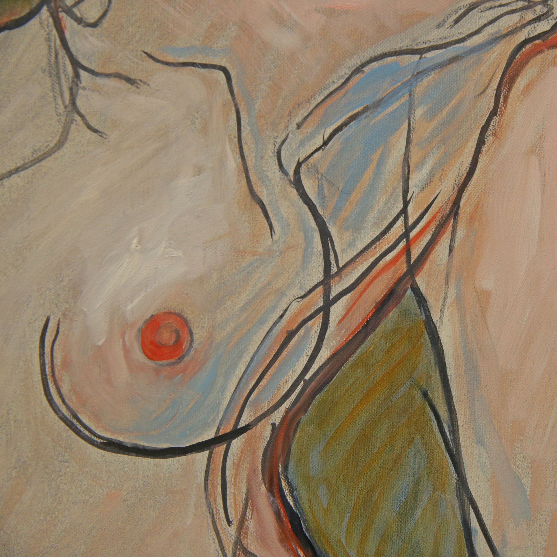 Female nude 1985, oil on canvas, signed by the artist in the lower right corner of Miannini. - Image 4 of 5