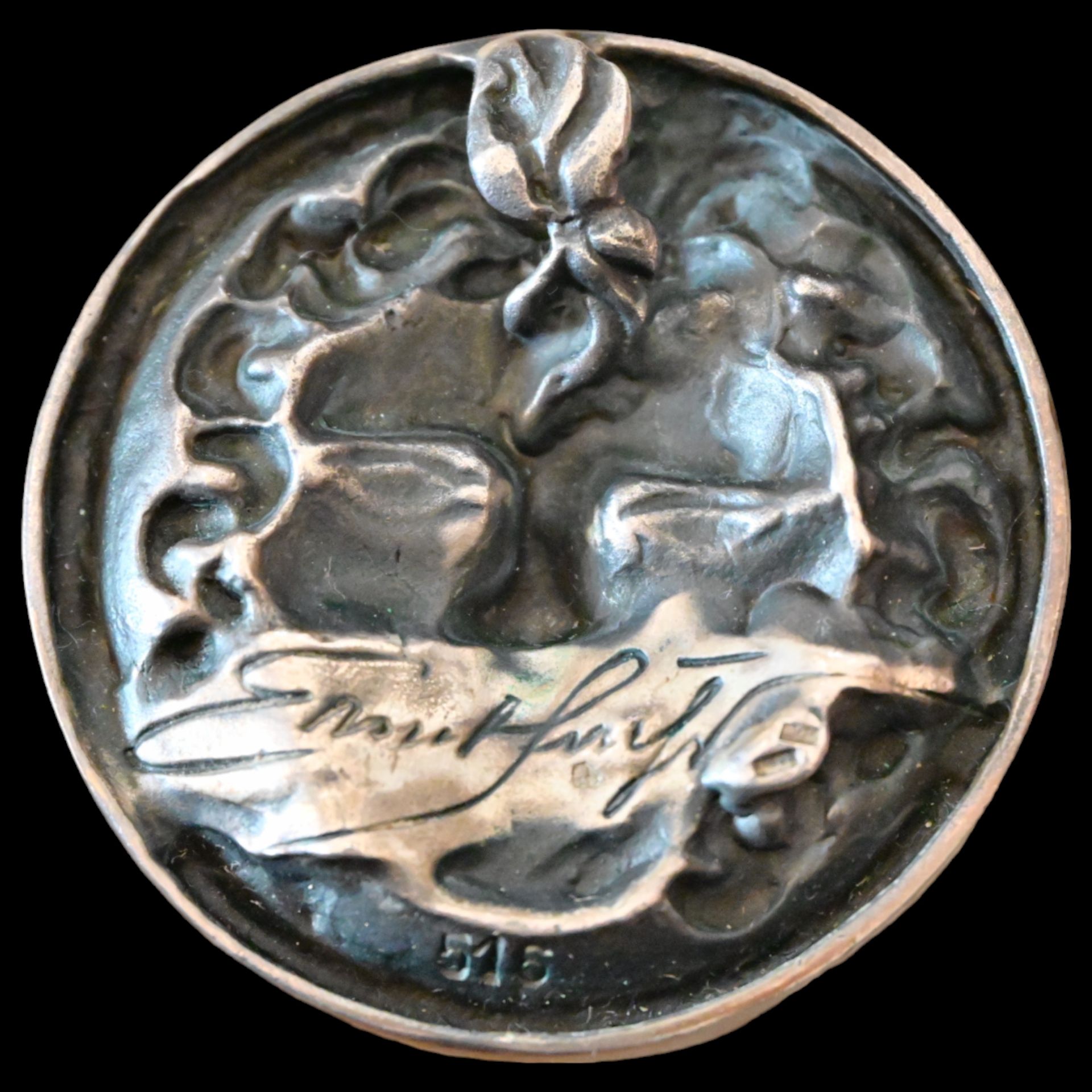 _Ernst Fuchs (1930 Ð 2015) "Adonis" silver medal, original case, signature of the author, 20th C. - Bild 6 aus 9