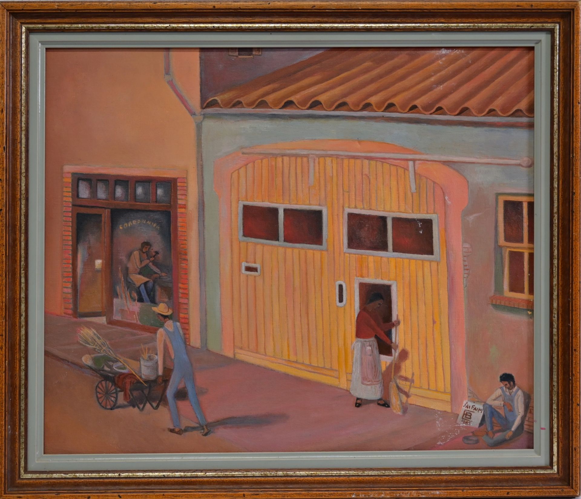 Enrique BRYANT ( USA 1920 - France 2010) ÒBusy street sceneÓ 1985 , oil on cardboard. - Image 2 of 6