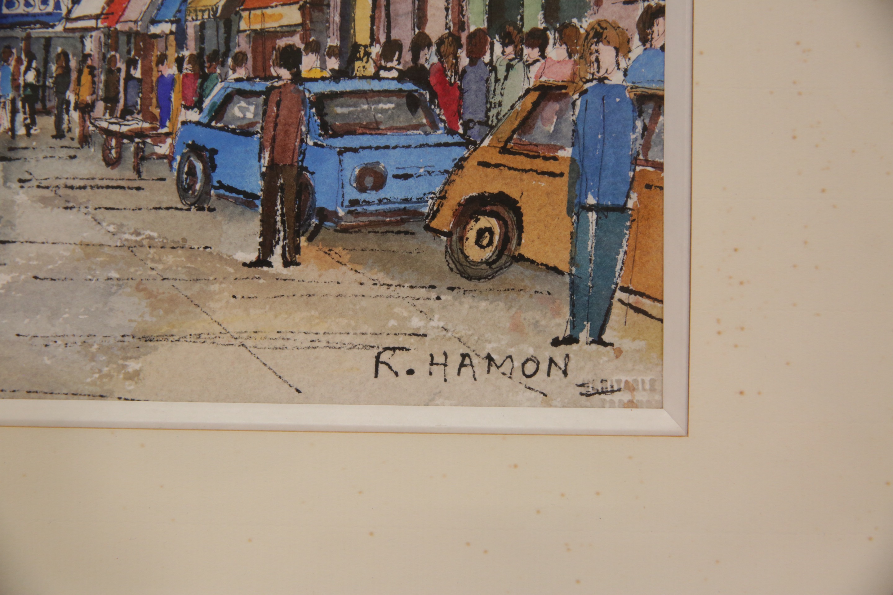 Roland Hamon (1909-1987) "Parisian street scenes", 1969, Watercolor on paper. - Image 5 of 5