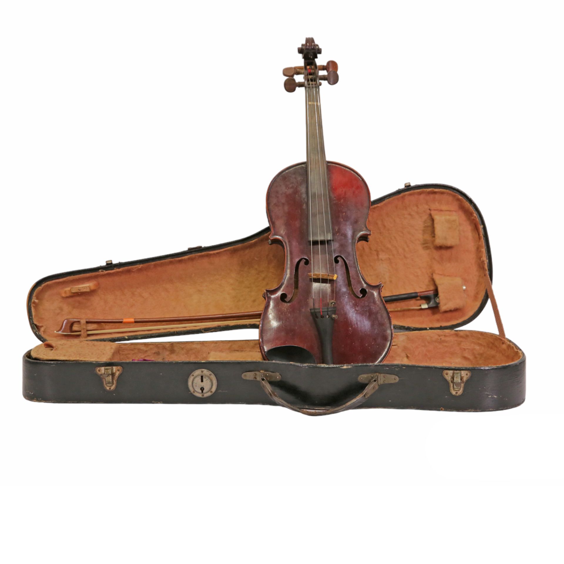 Gorgeous children"s violin with 1 bow in the case. 20th century. - Bild 7 aus 9