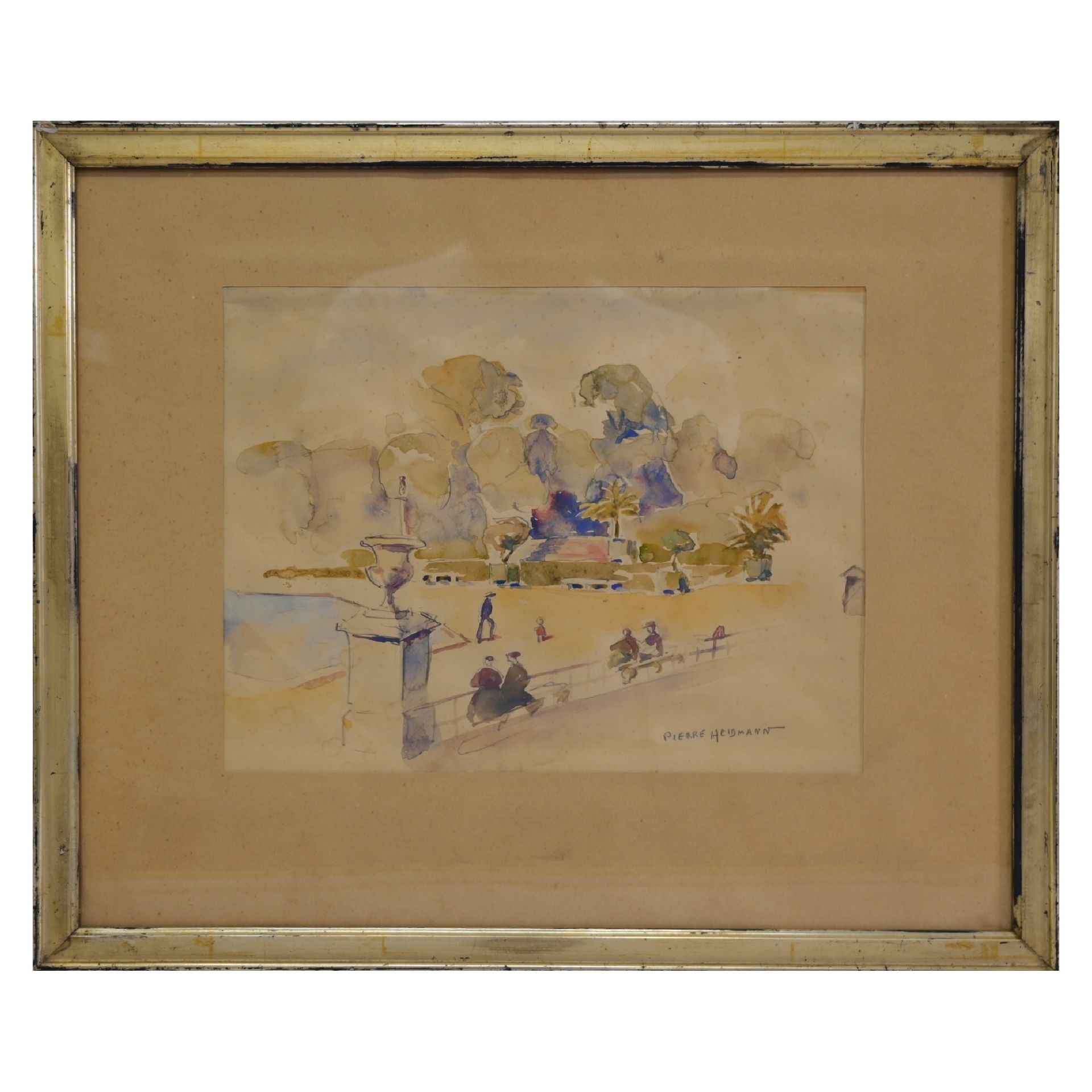 Pierre HEIDMANN (XX), watercolor on paper, French painting of the 20th C.