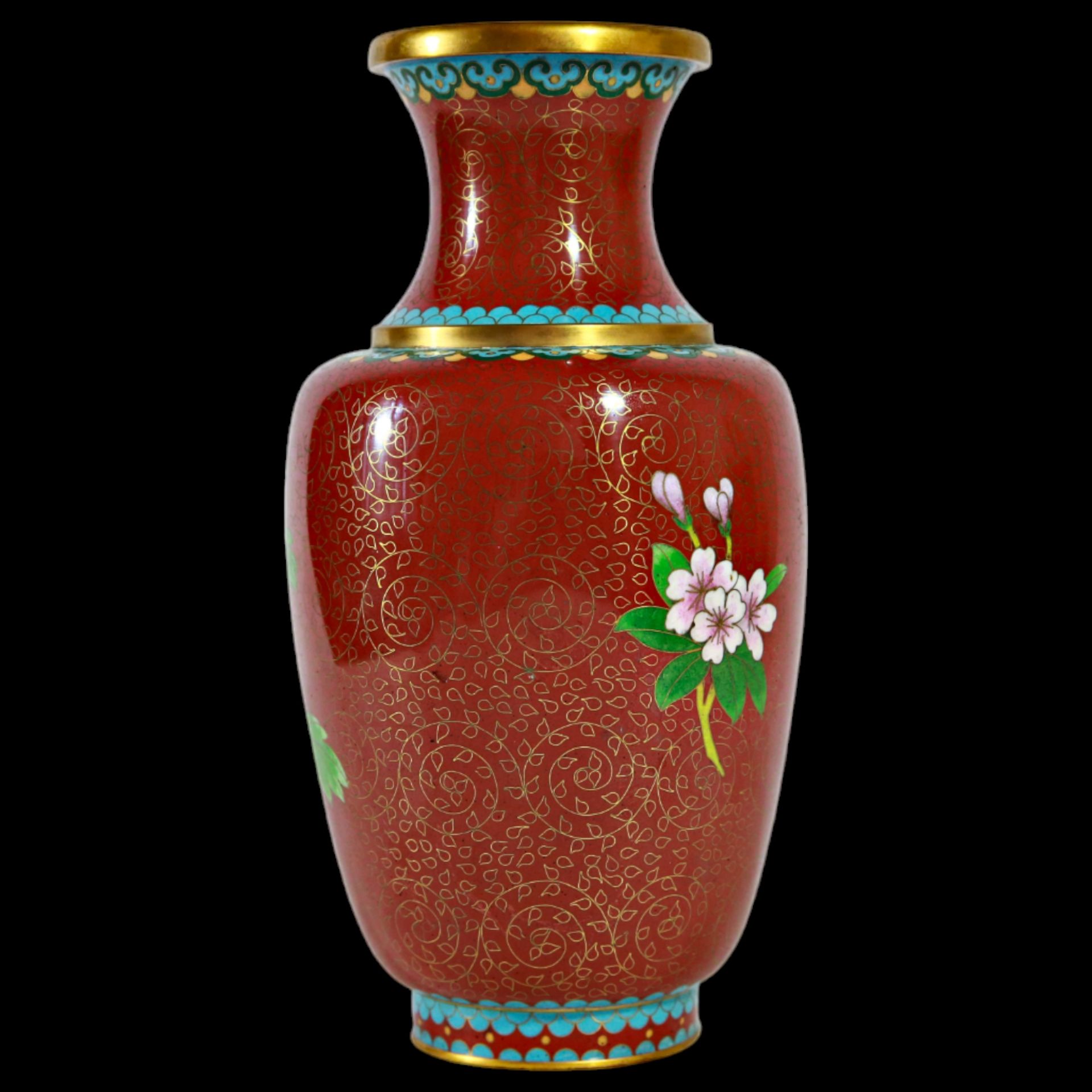Pair of Fine Japanese Cloisonne Vases, Meiji / Taisho Era. - Image 5 of 20