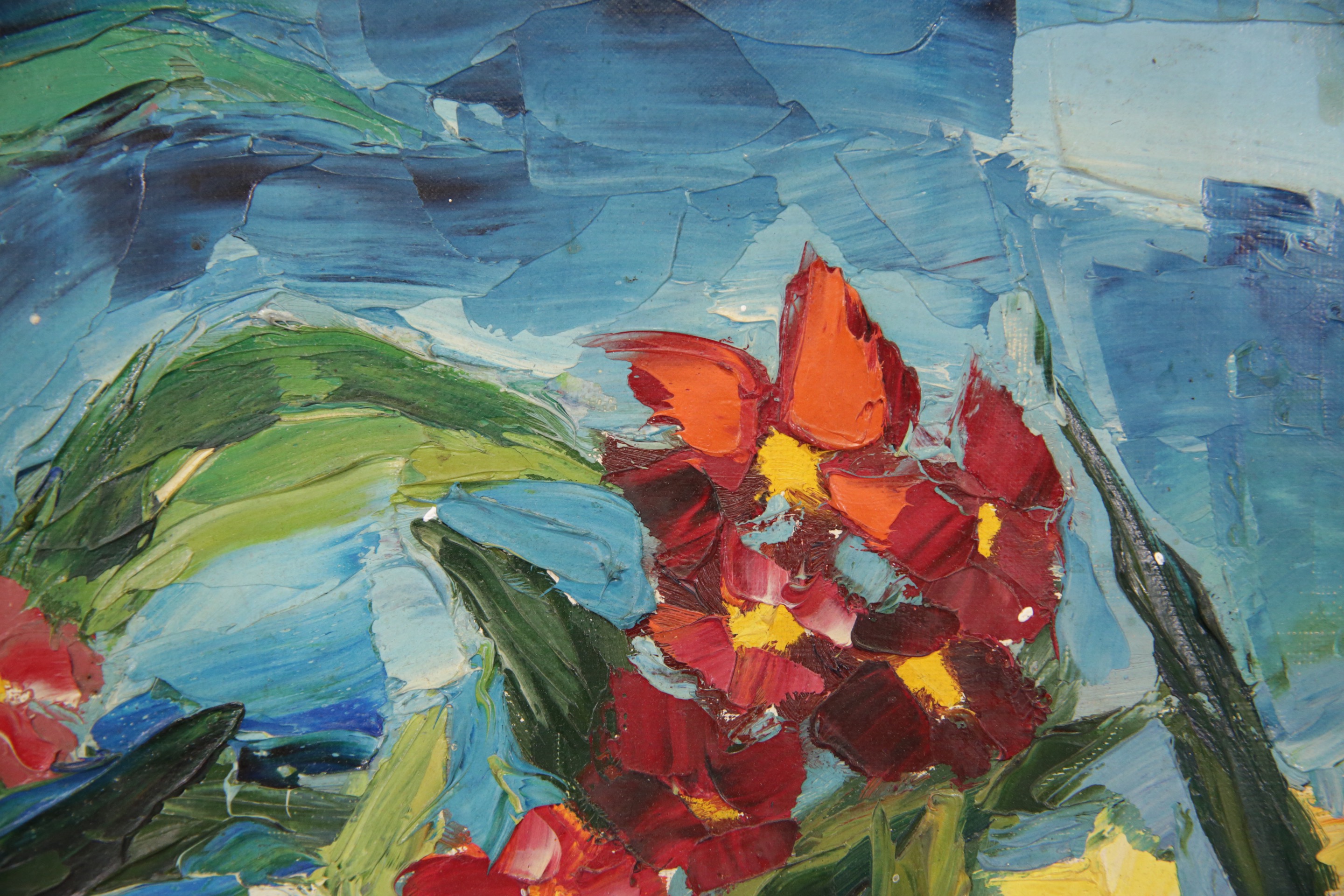 Noel CHARLEY (act.c.1900) "Nature morte aux fleurs" 1962, oil on canvas, French painting, 1960s. - Image 3 of 4