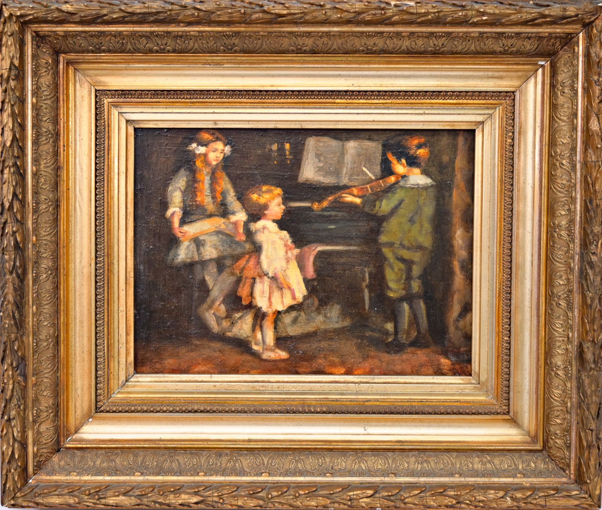 European painting. Oil on panel. early 20th century. - Image 2 of 5