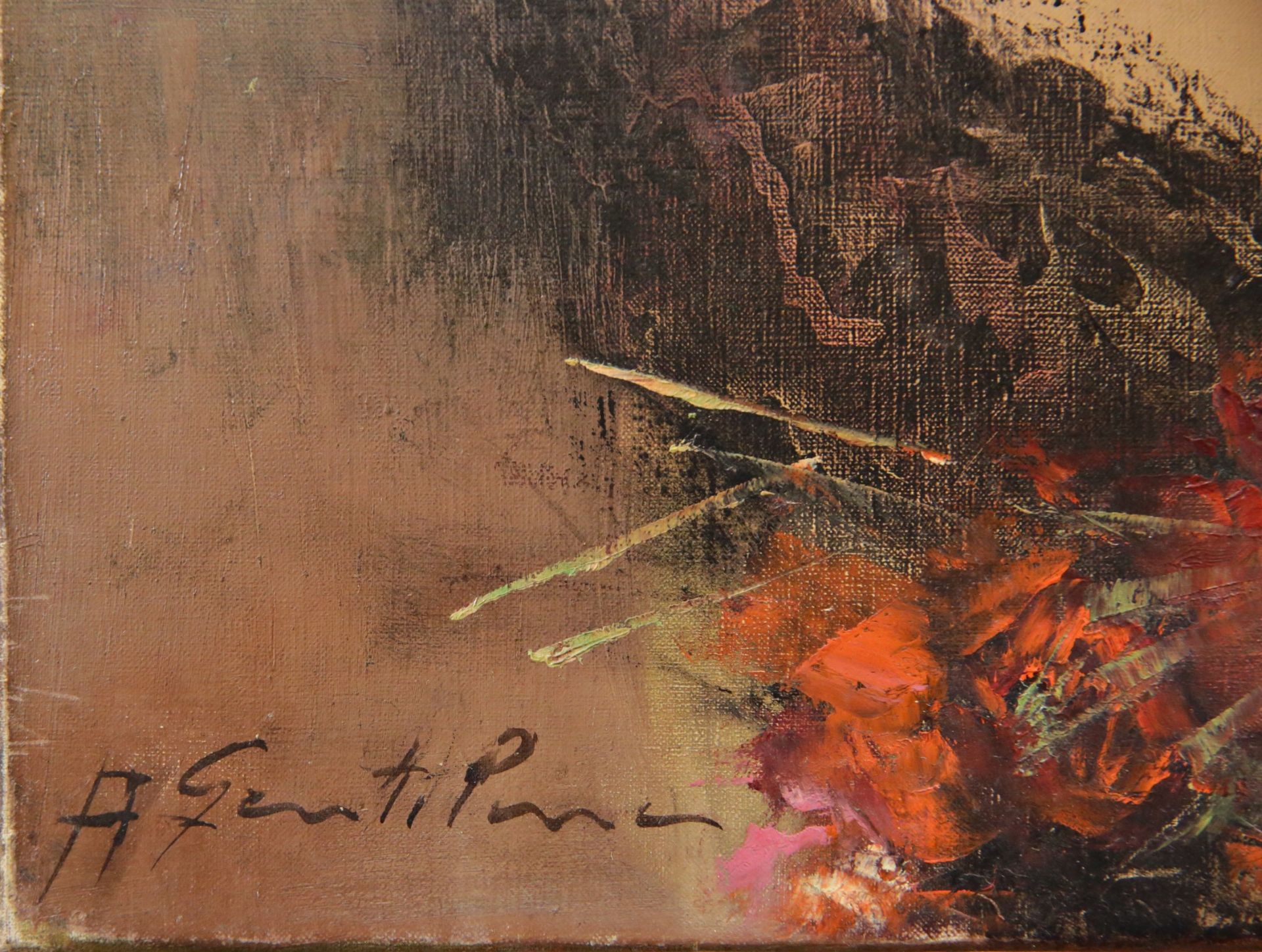 Armando GENTILLI (1909-1981) ÒYoung woman with a hatÓ, oil on canvas, European painting, 20th _. - Bild 5 aus 5