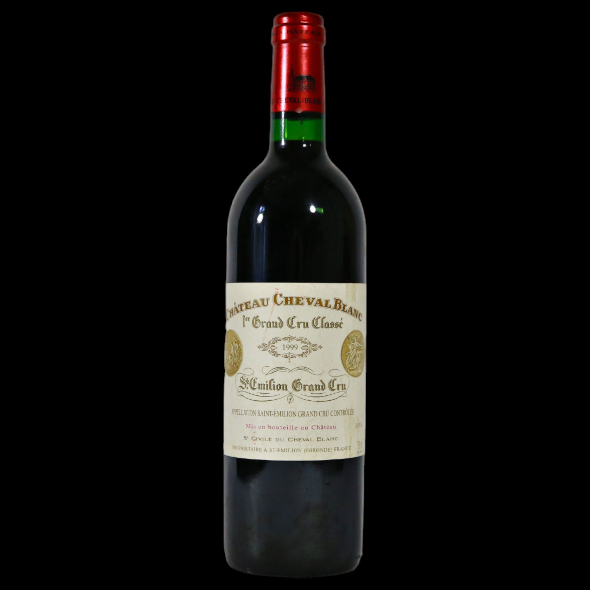 Bottle Vintage Chateau Cheval Blanc 1999, Bordeaux, Saint-Emilion Premier Grand Cru Classe. - Bild 10 aus 15