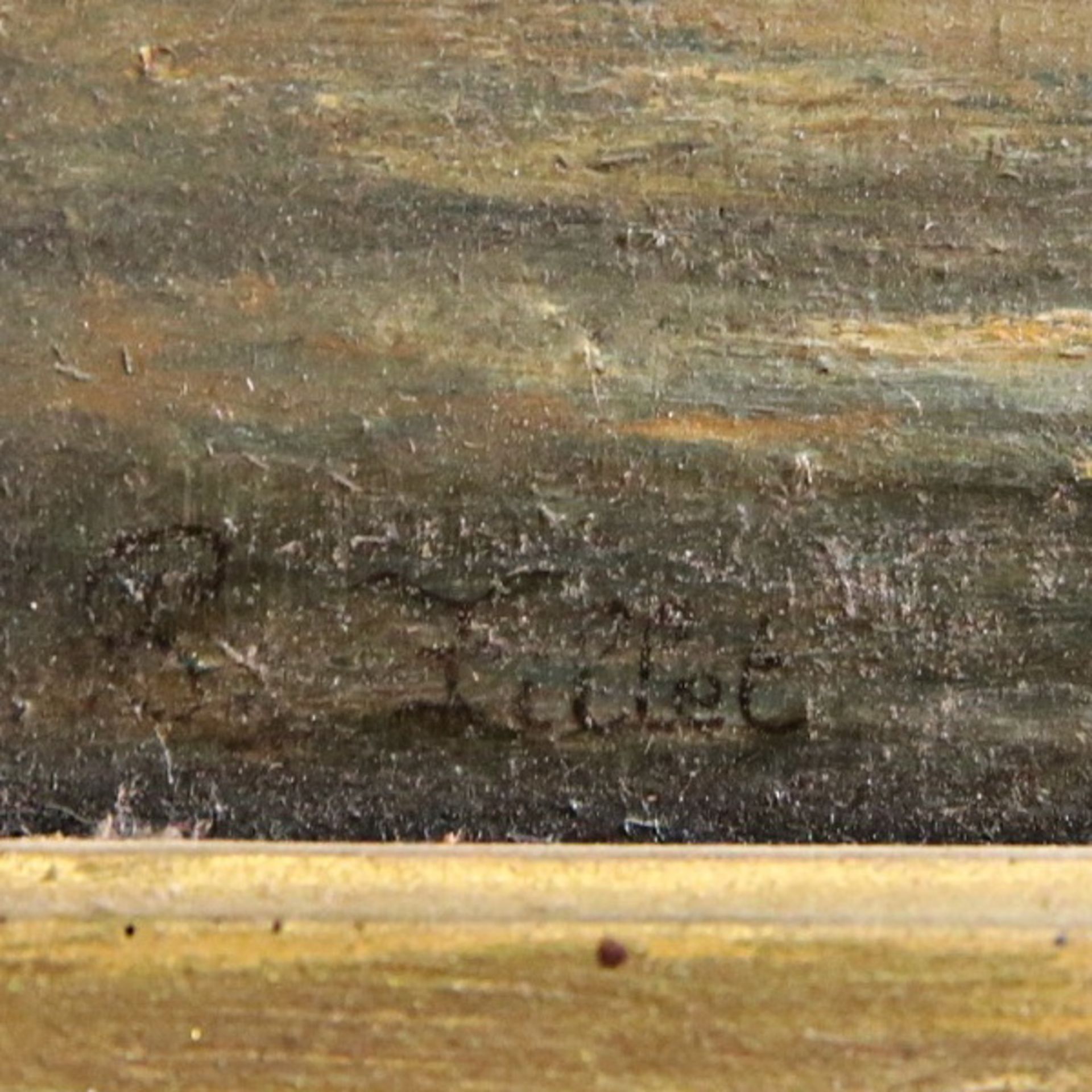 "Sea at sunset", oil on wood, signature R. FILLET, French painting of the 19th C. - Image 4 of 4