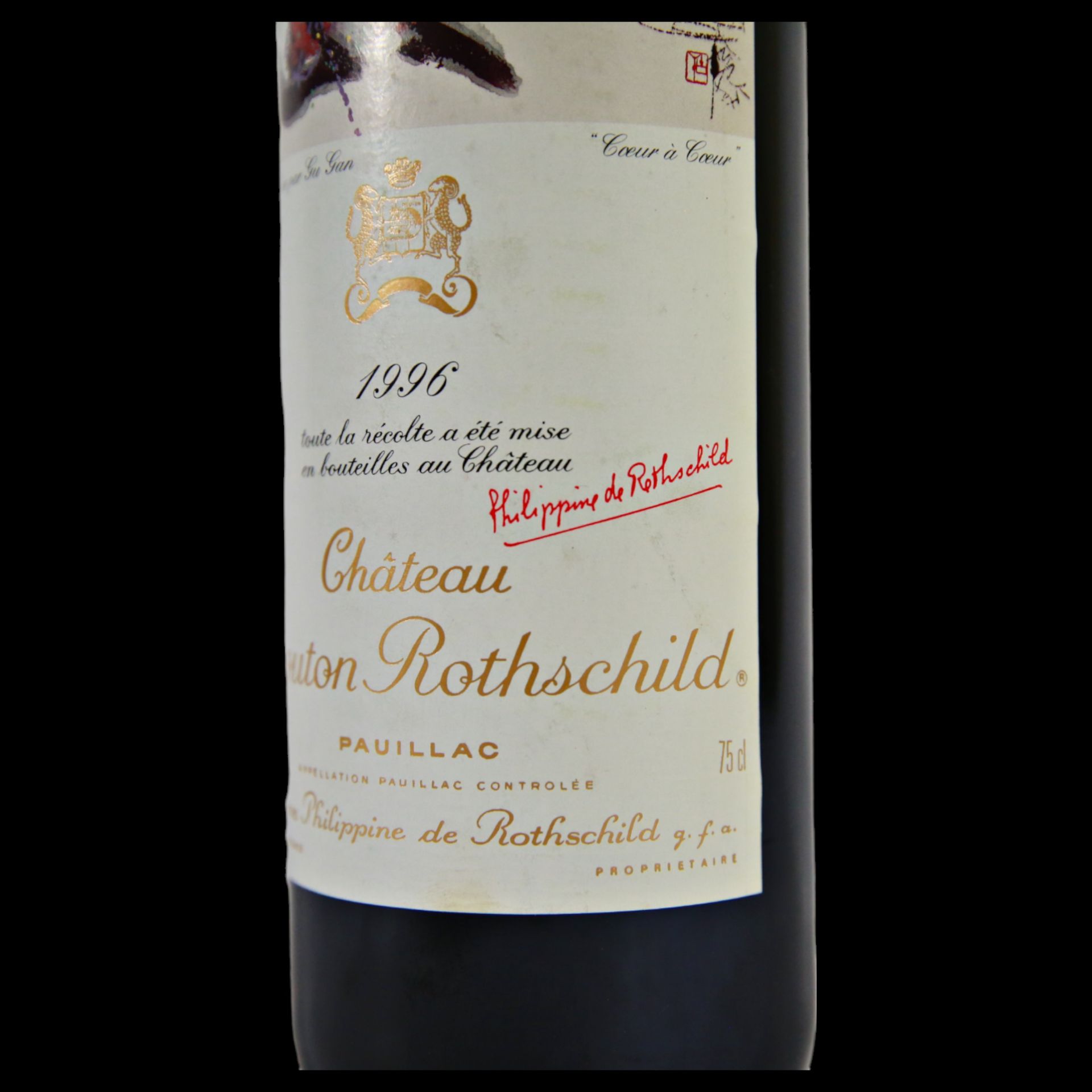 Bottle Vintage Chateau Mouton Rothschild Pauillac 1996, 1er Grand Cru Classe. - Bild 11 aus 12