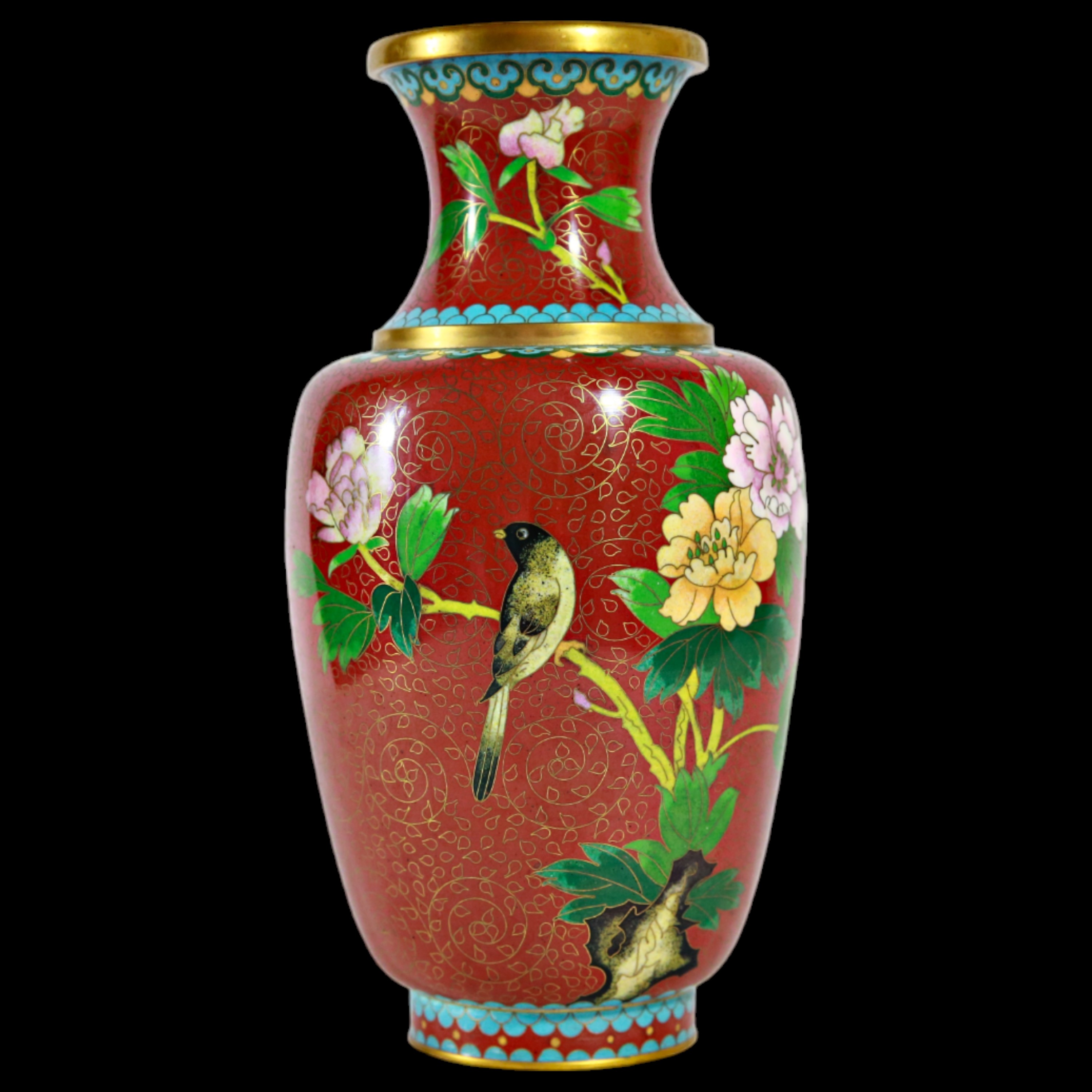 Pair of Fine Japanese Cloisonne Vases, Meiji / Taisho Era. - Image 7 of 20