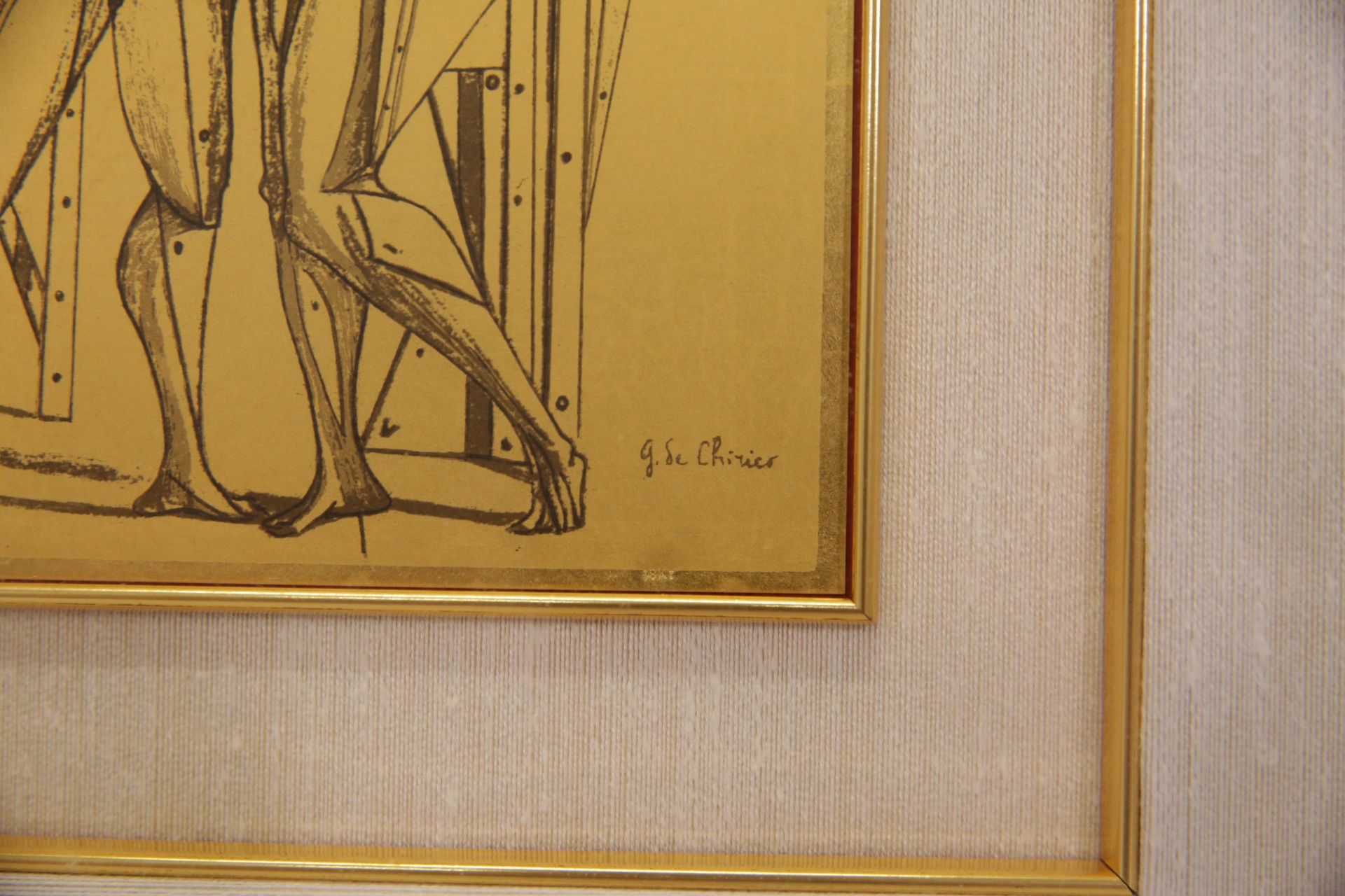 Giorgio DE CHIRICO, Greek (1888-1978) "ETTORE E ANDROMACA", screen print, 14/250. - Bild 5 aus 6