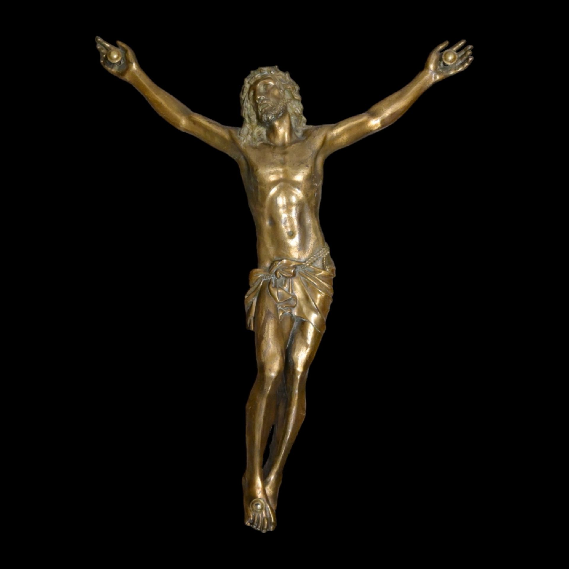 The crucified Christ, Bronze sculpture, Italy 19th _.. After a model by Giambologna (1529-1608).