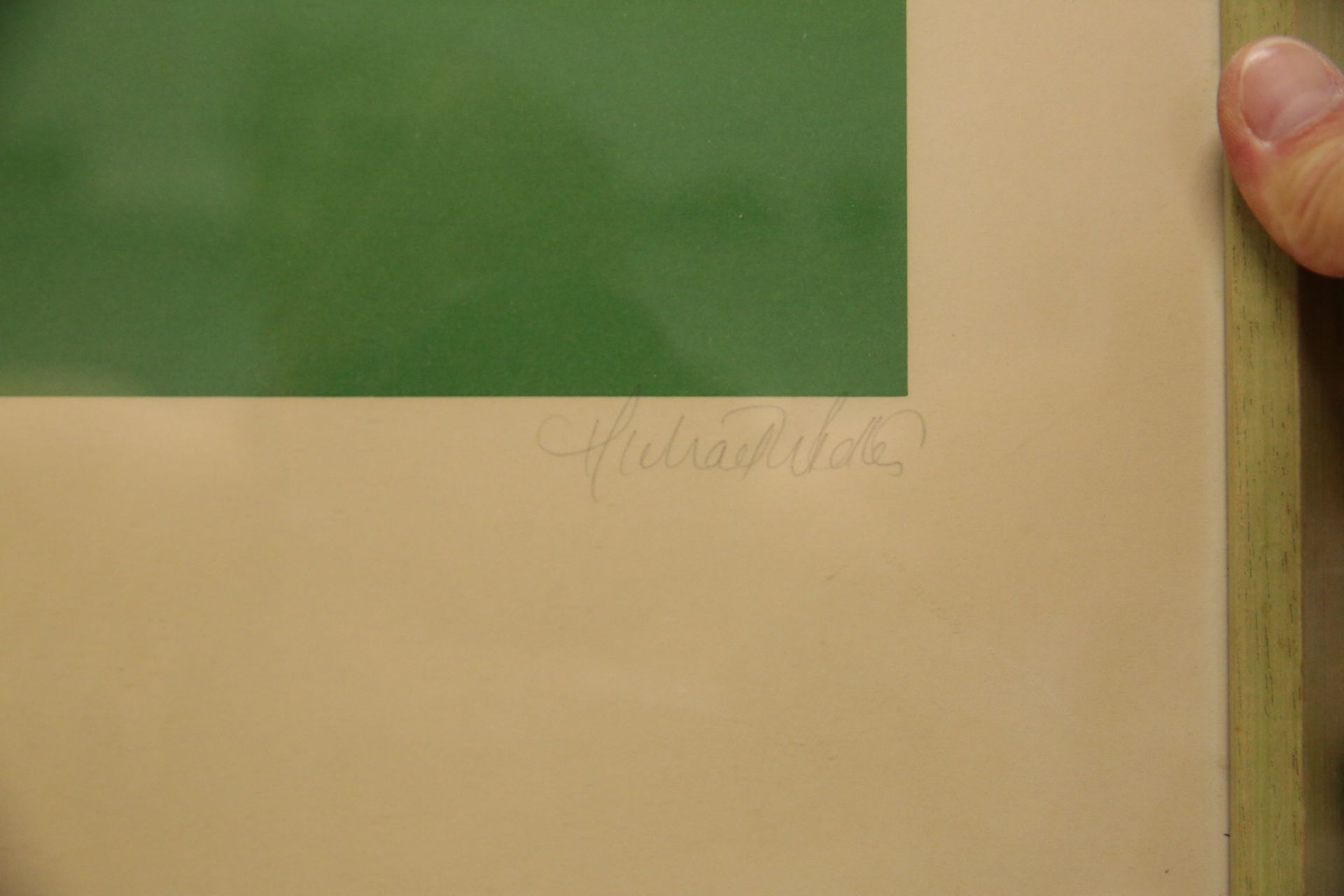 "Golfer" lithograph, illegible signature, 26/100. - Bild 4 aus 4