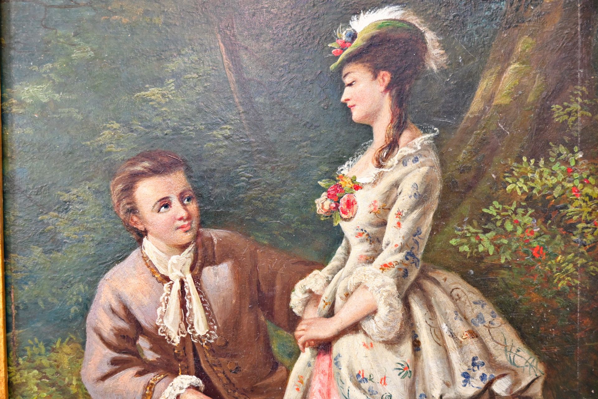 European painting, late 19th early 20th century, oil on panel. - Bild 3 aus 5