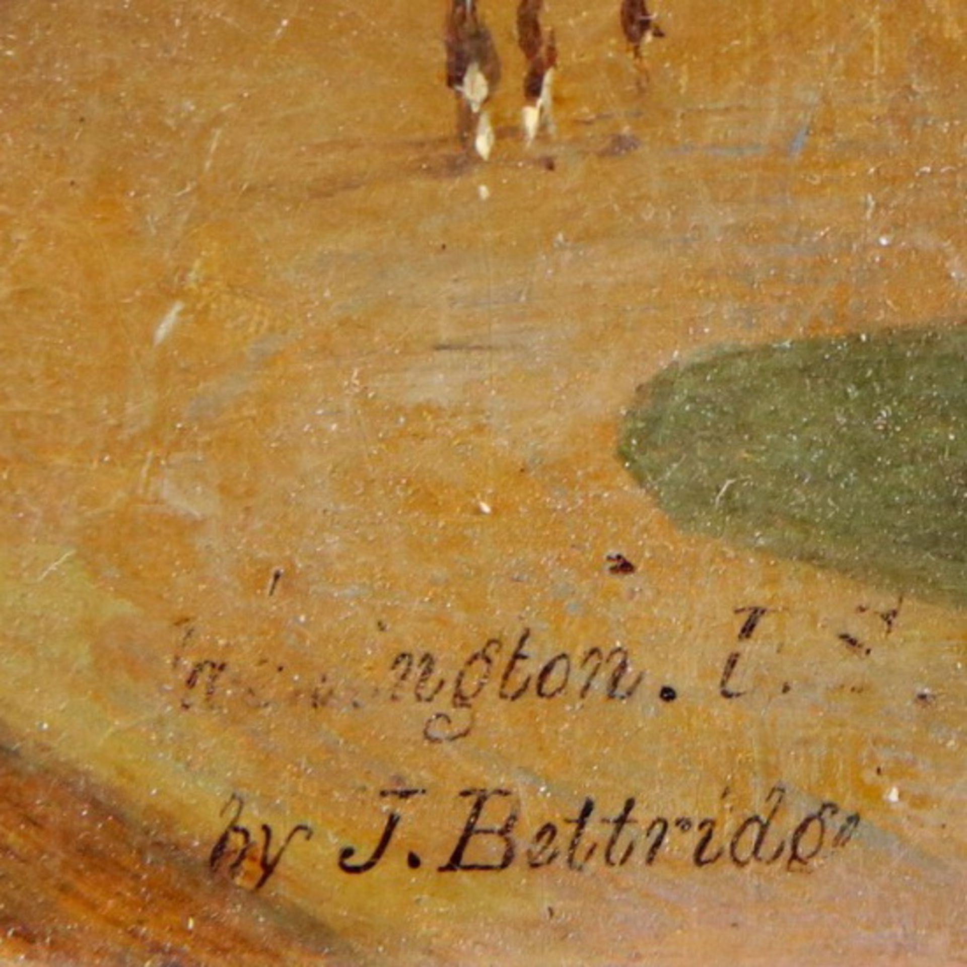 J.BETTRIDGE (XVIII - XIX) "MARSEILLES" and "WASHINGTON", a pair of paintings, oil on canvas, 19 _. - Image 6 of 9