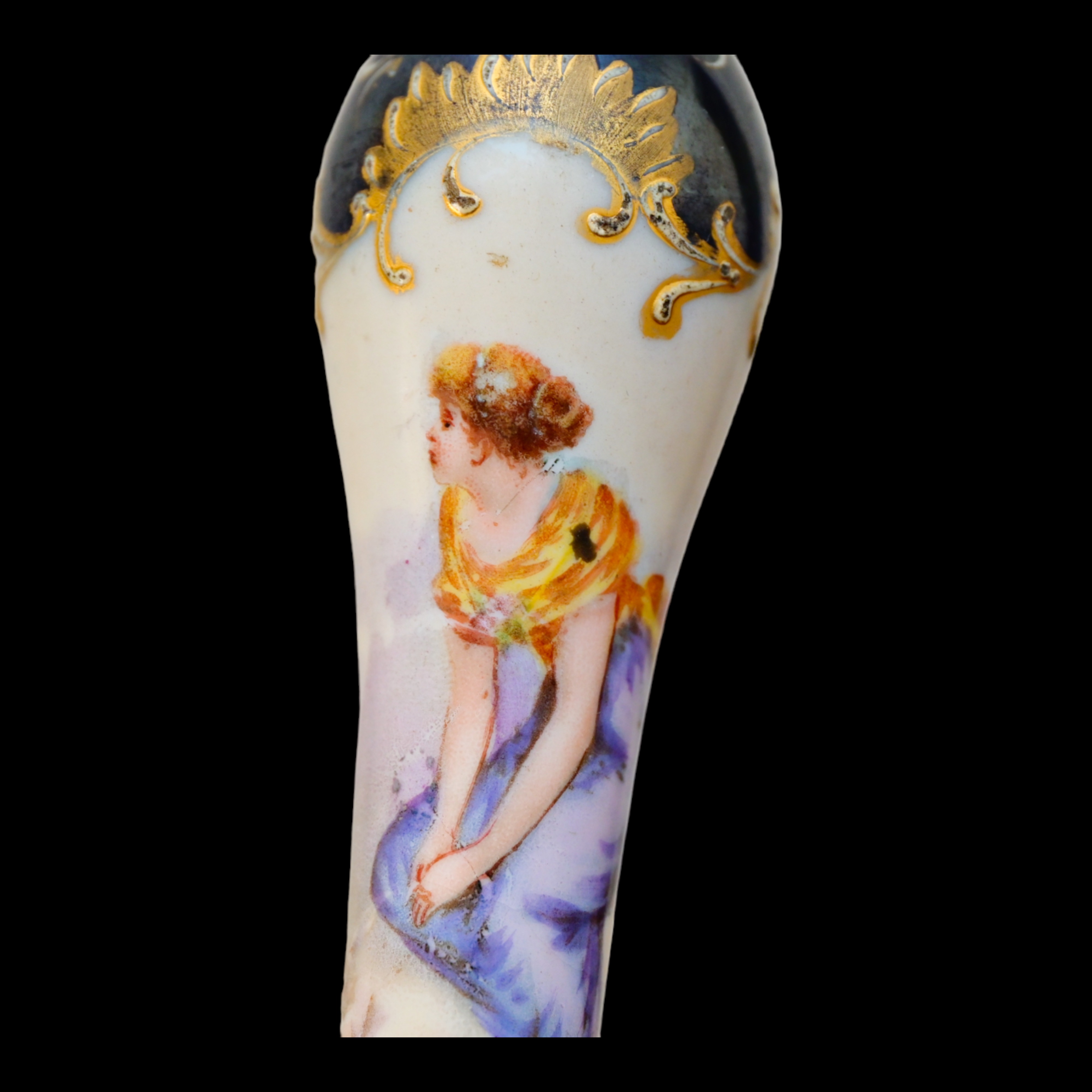 Rare Cane with Porcelain pommel. Limoge Porcelain Manufactory. France, 19th century. - Image 7 of 9