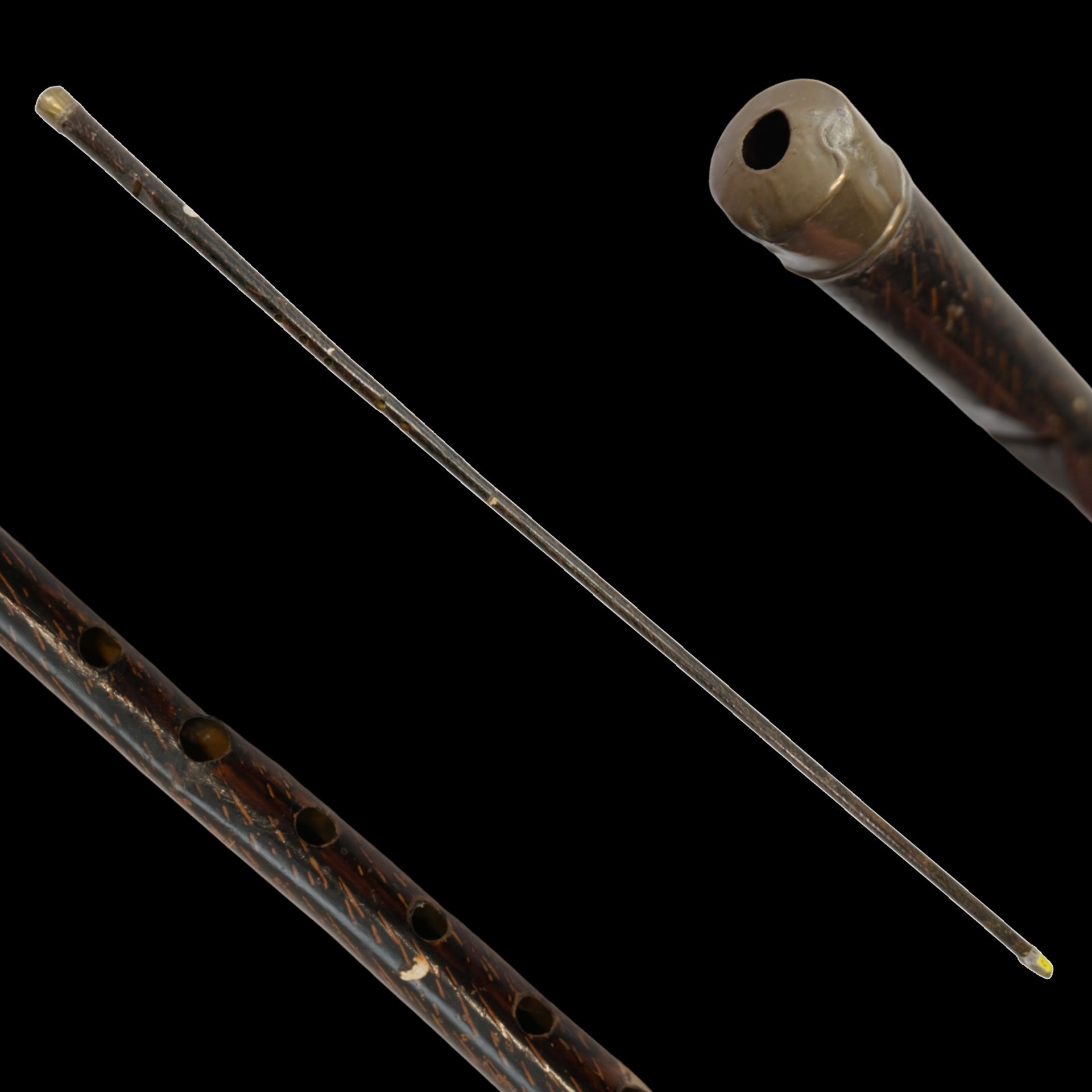 A rare Walking Stick Flute Cane, 19th century.