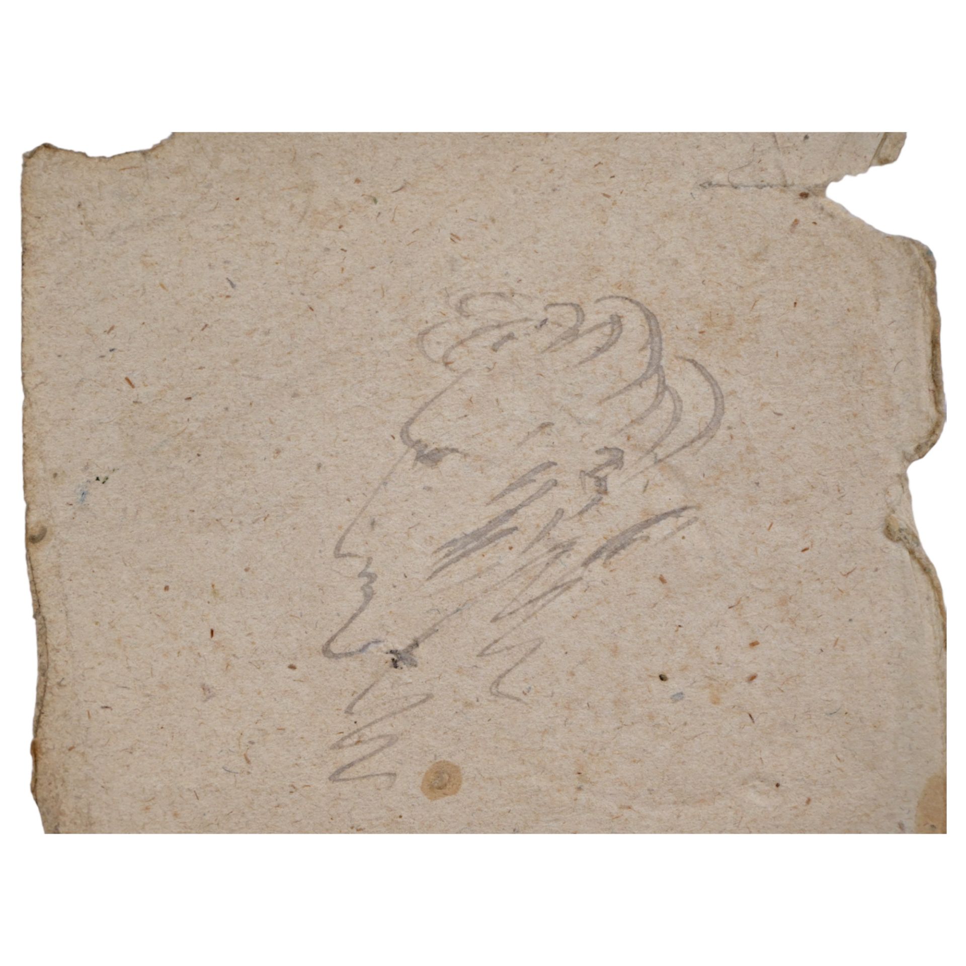 Portrait and Autograph of Alexander Pushkin, ink on paper, Russian Empire, 19th century. - Bild 4 aus 5