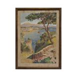 "French Riviera" 1936, watercolor on paper, signed by J Fruchetto, French Painting of the 20th C.