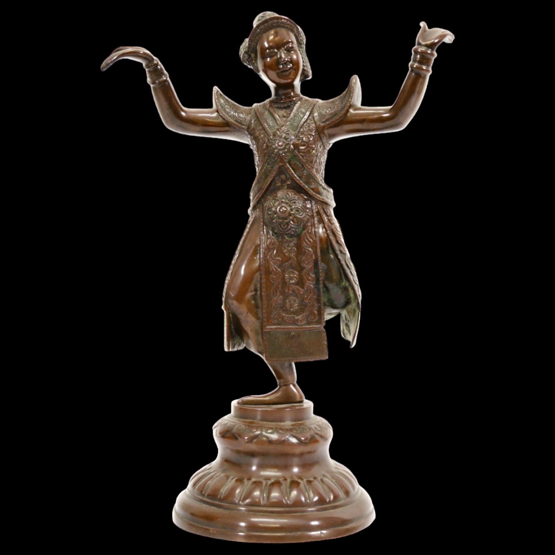 Bronze sculpture "Balinese Dancer", France, early 20th century. Collectibles and home decor. - Bild 2 aus 7